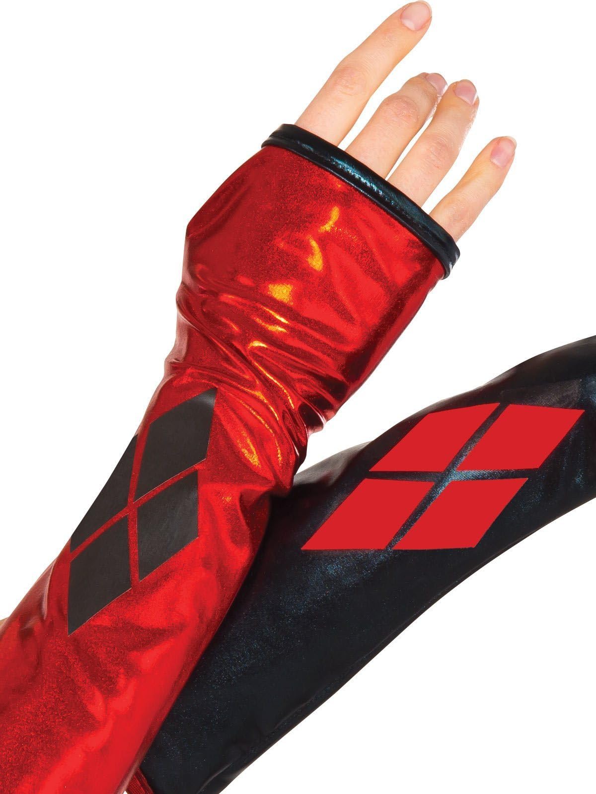 Rubies Official Harley Quinn Gauntlets Gloves Accessory, Adult Costume Halloween