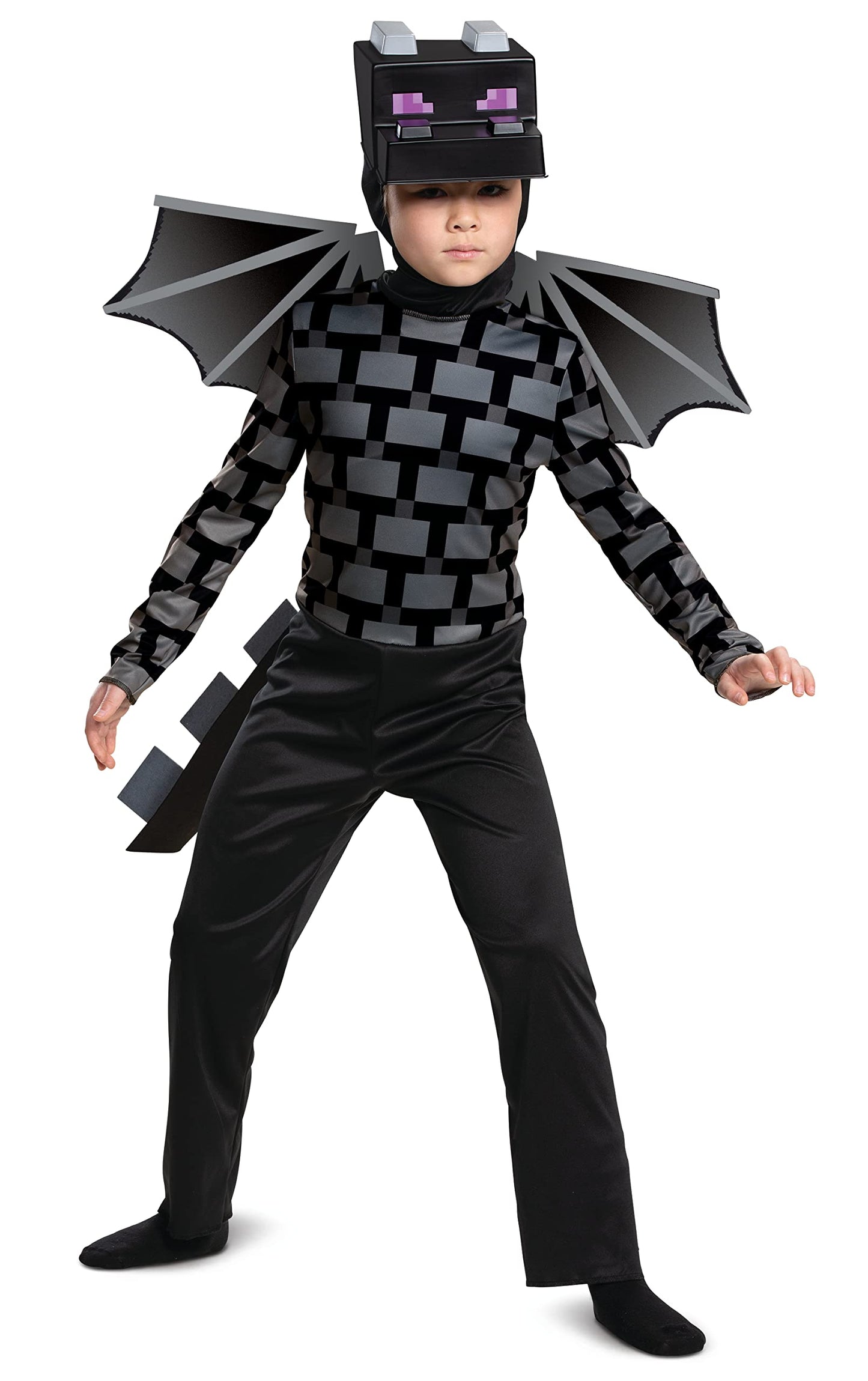 Disguise Official Ender Dragon Costume Kids Black - Fancy Dress Up