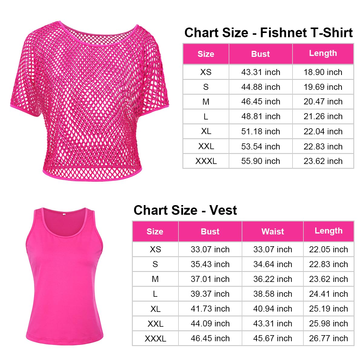 80s Fancy Fishnet Top for Women, Tank Top, Leg Warmers, Gloves, 1980s Costumes Neon Off Shoulder Mesh T-Shirt Accessories Retro Theme Party Cosplay
