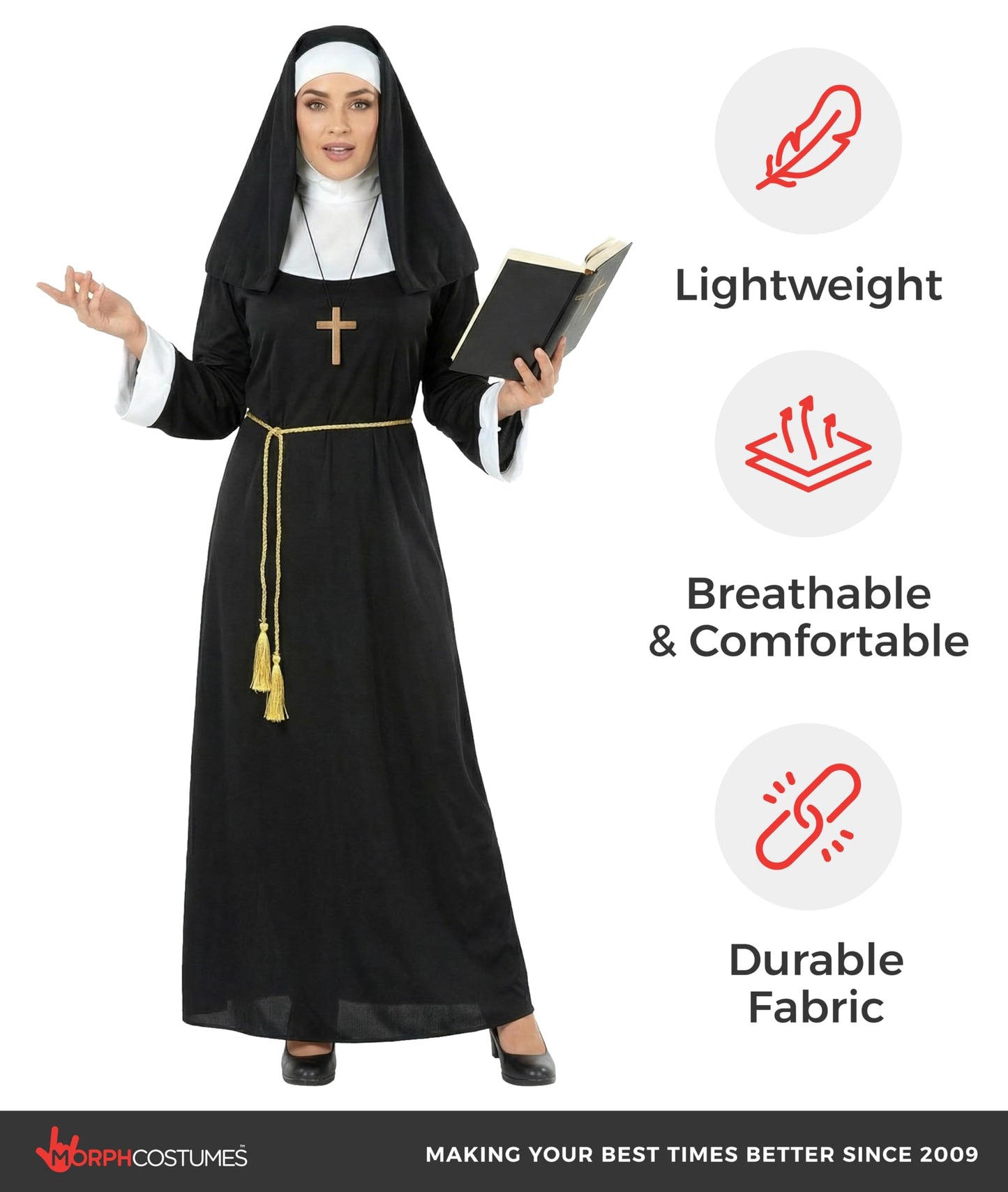Nun Costumes for Women - Nuns Costumes for Women Plus - Nun Outfit (image 7)