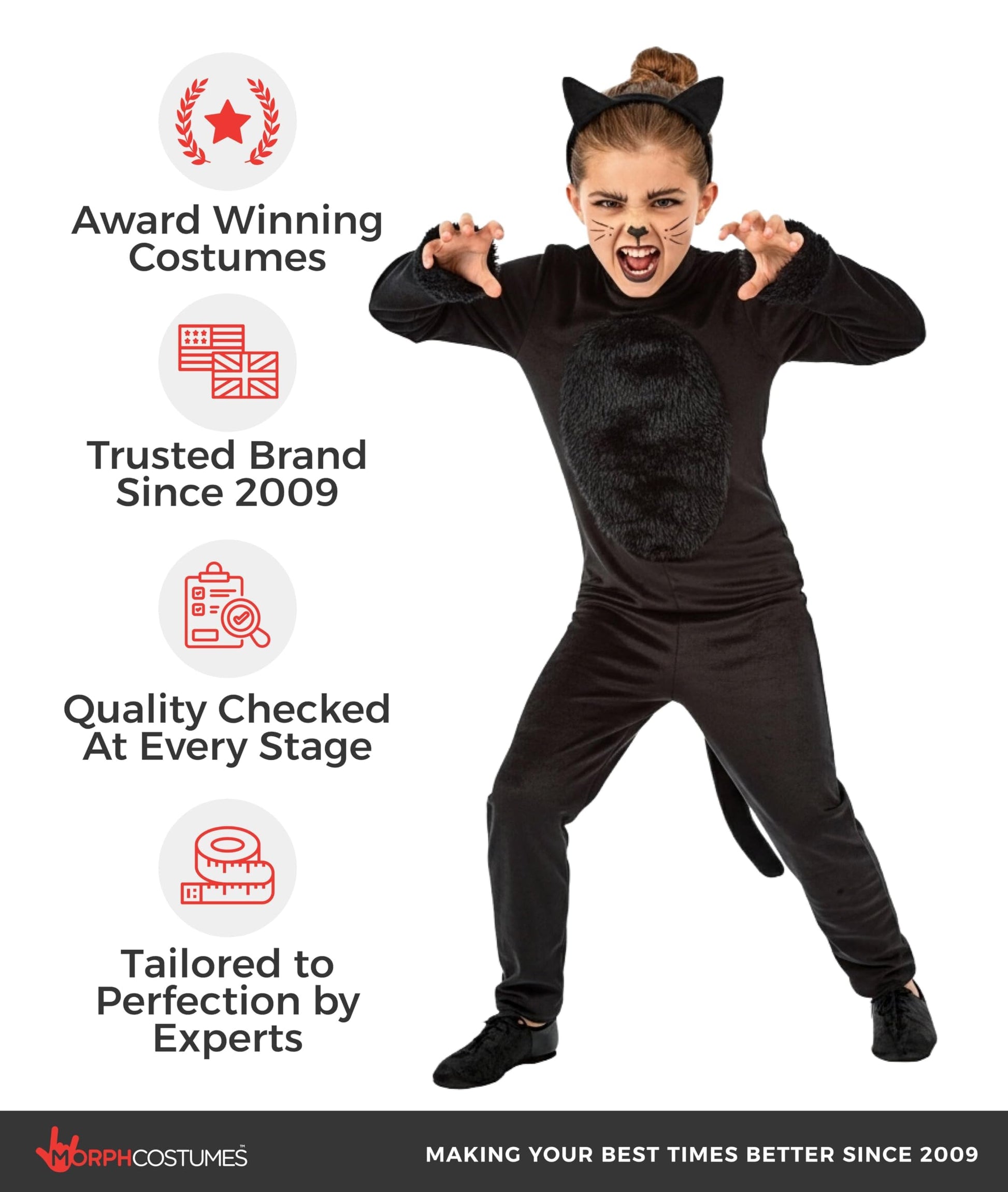 Black Cat Costume for Girls - Cat Costumes for Kids - World Book (image 5)