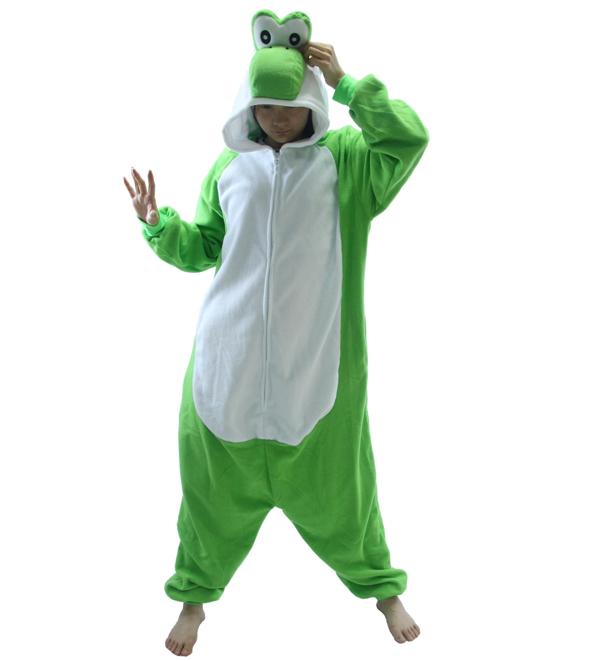 Green Dinosaur Unisex Onesies Kigurumi Pajamas Easter Halloween (image 3)