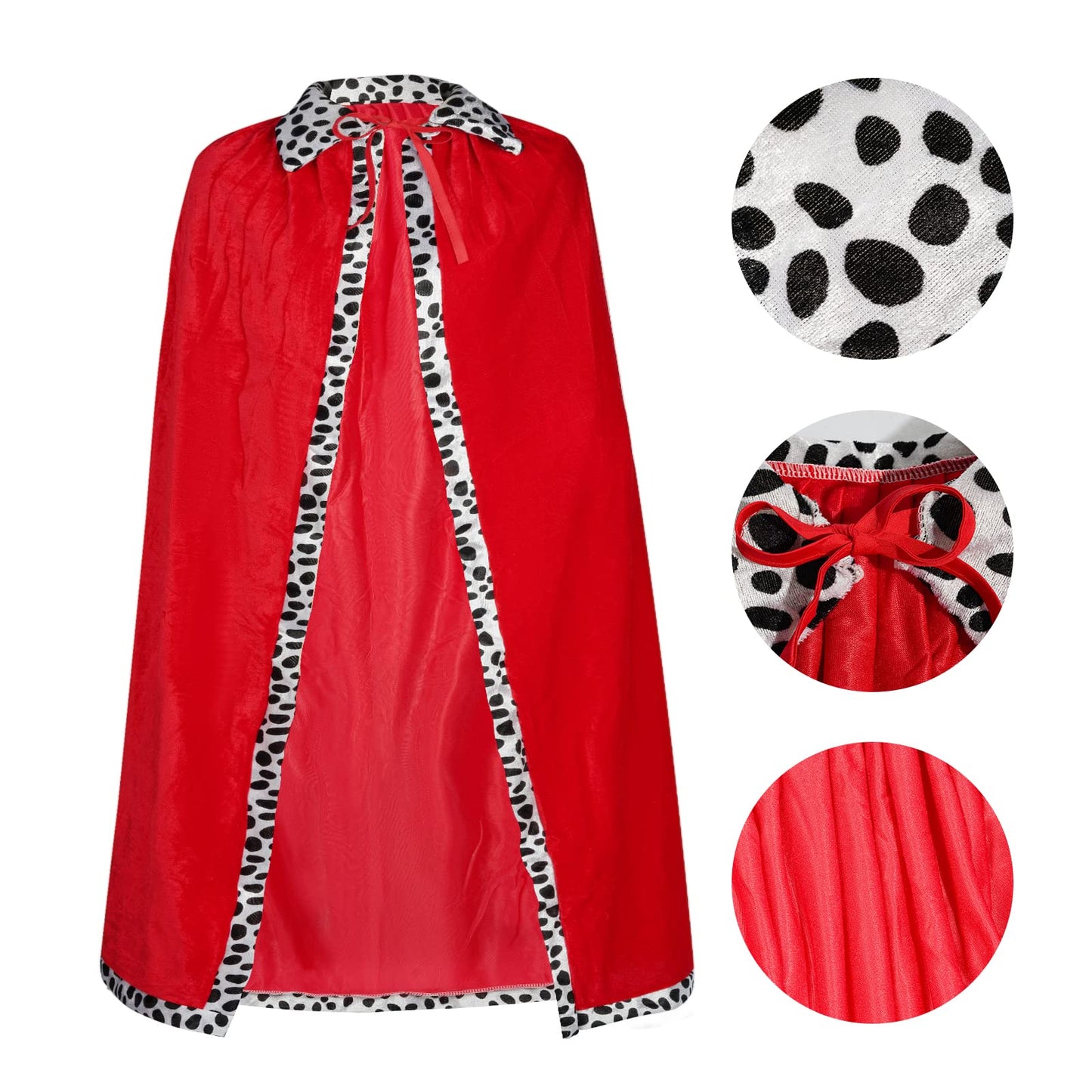 King's Robe Queen Coat Velvet Coat Costume + Crown King Queen