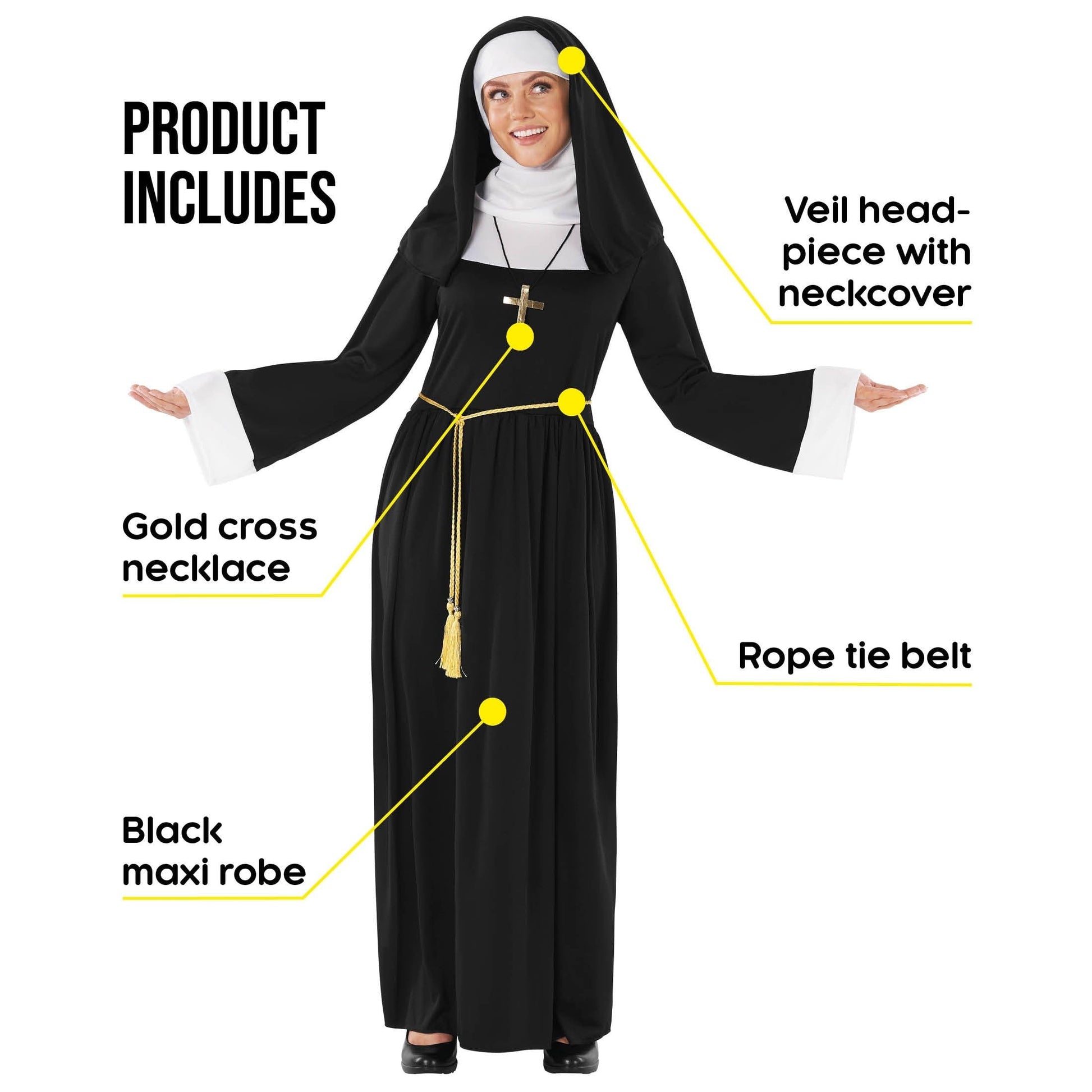 Nun Costumes for Women - Nuns Costumes for Women Plus - Nun Outfit (image 8)
