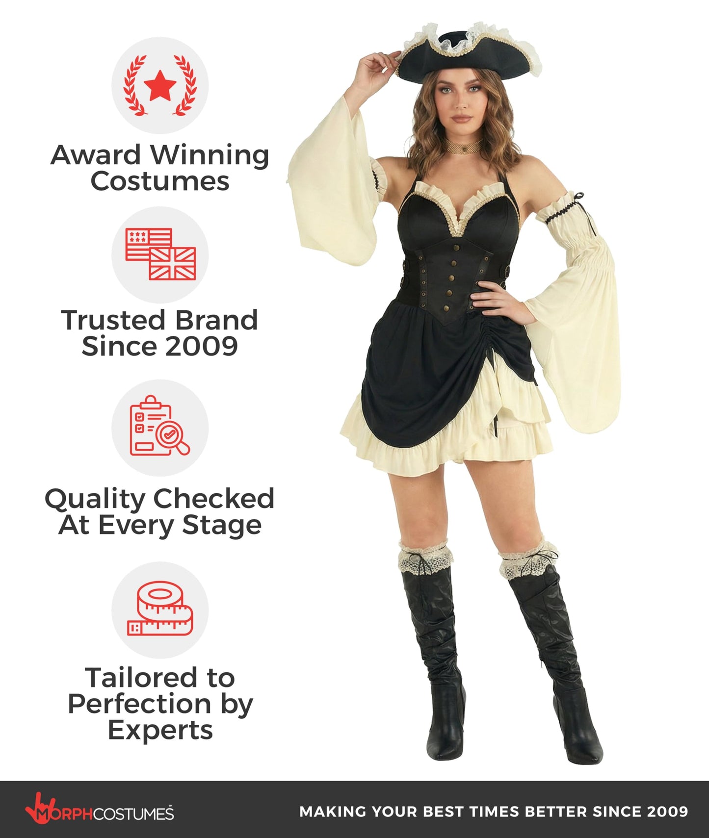 Pirate Costume Adult Women - Womens Pirates Costume - Pirate Dress (image 5)
