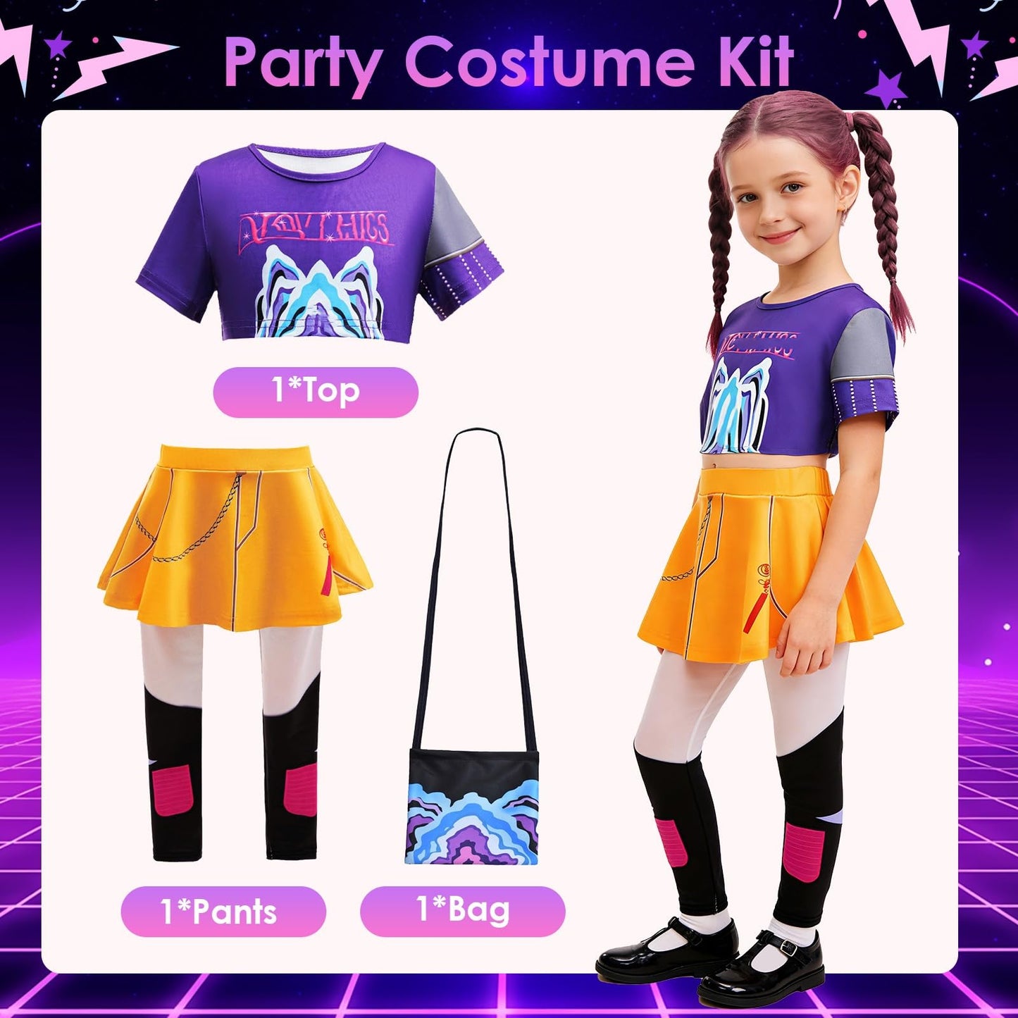 Costume for Girls Kids Outfit- K Pop Costume Anime Movie Pop Singer