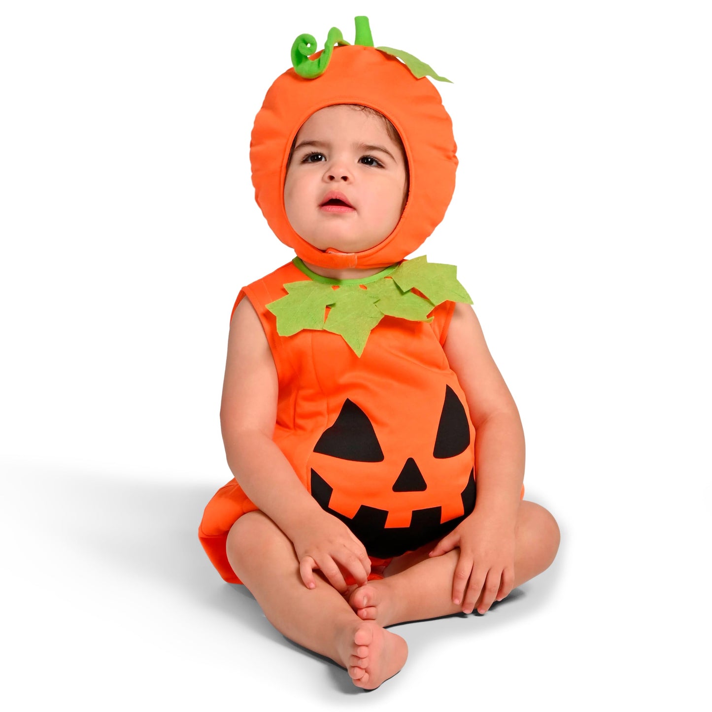 Spooktacular Creations Baby Pumpkin Costume, Cute Pumpkin Outfit, Orange Sleeveless Halloween Costume for Dress Up Party (3T (3-4 yrs))