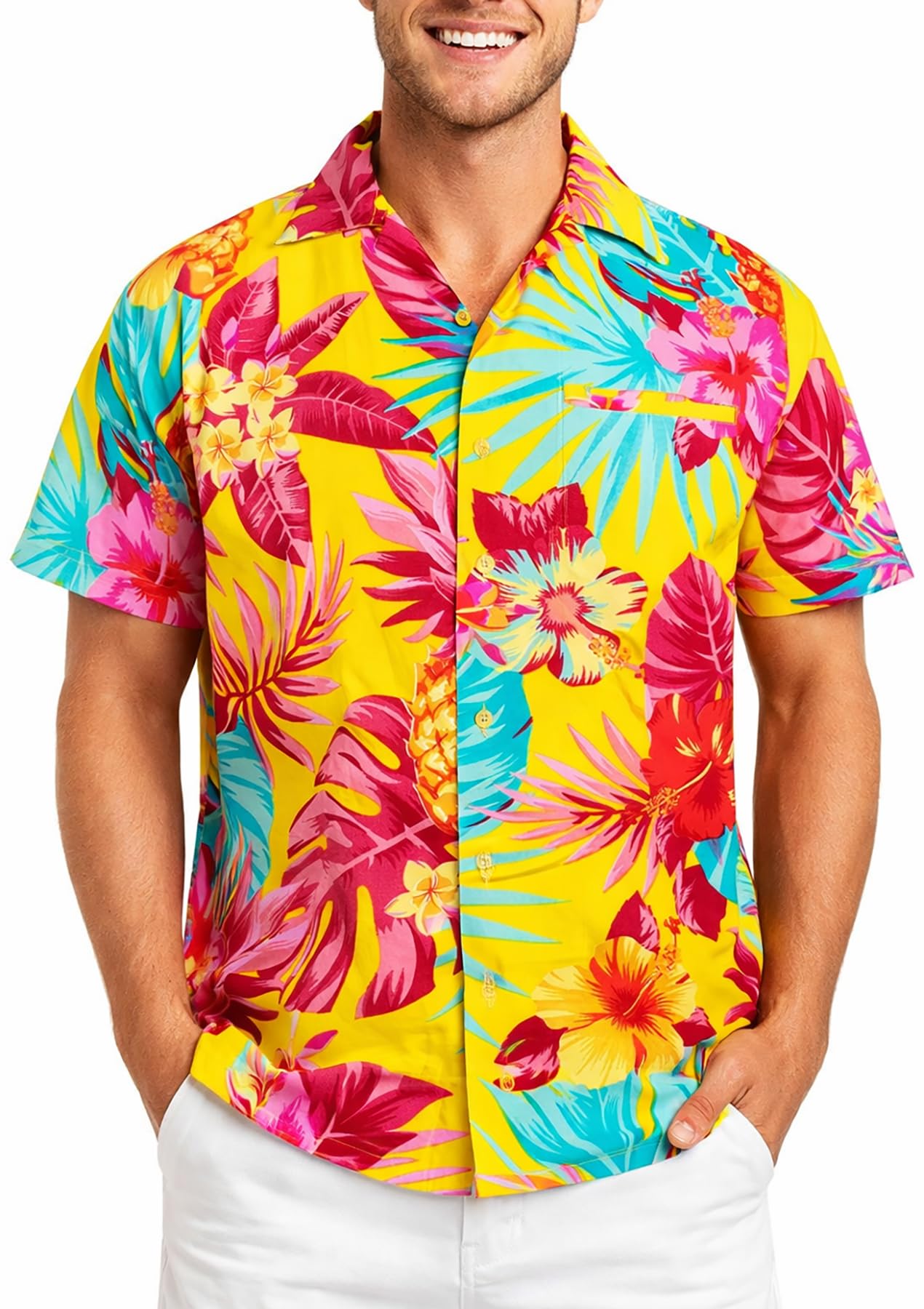 Hawaiian Shirts for Men - Hawaiian Shirt with Pineapple Print
