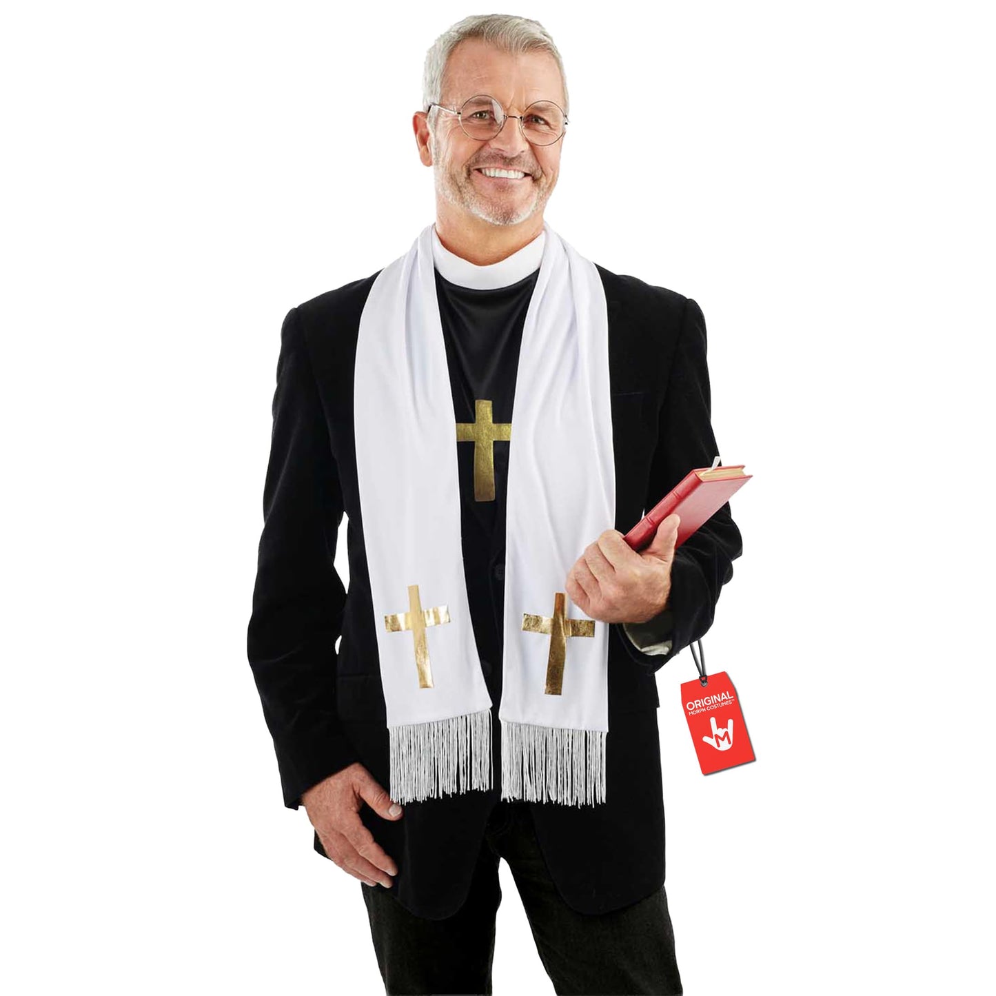 Fun Shack Reverend Costume Men Priest Vicar Adult Fancy Dress Outfit for Halloween or Themed Parties, One Size