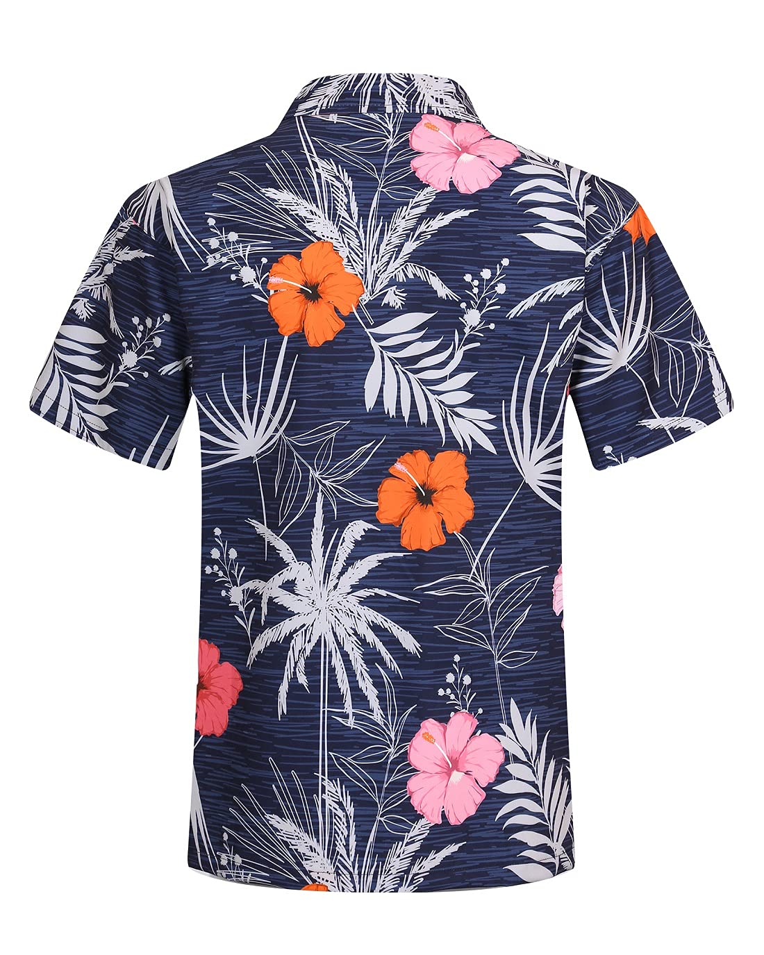 Hawaiian Shirt - Mens Short Sleeve Floral Classic Print Casual