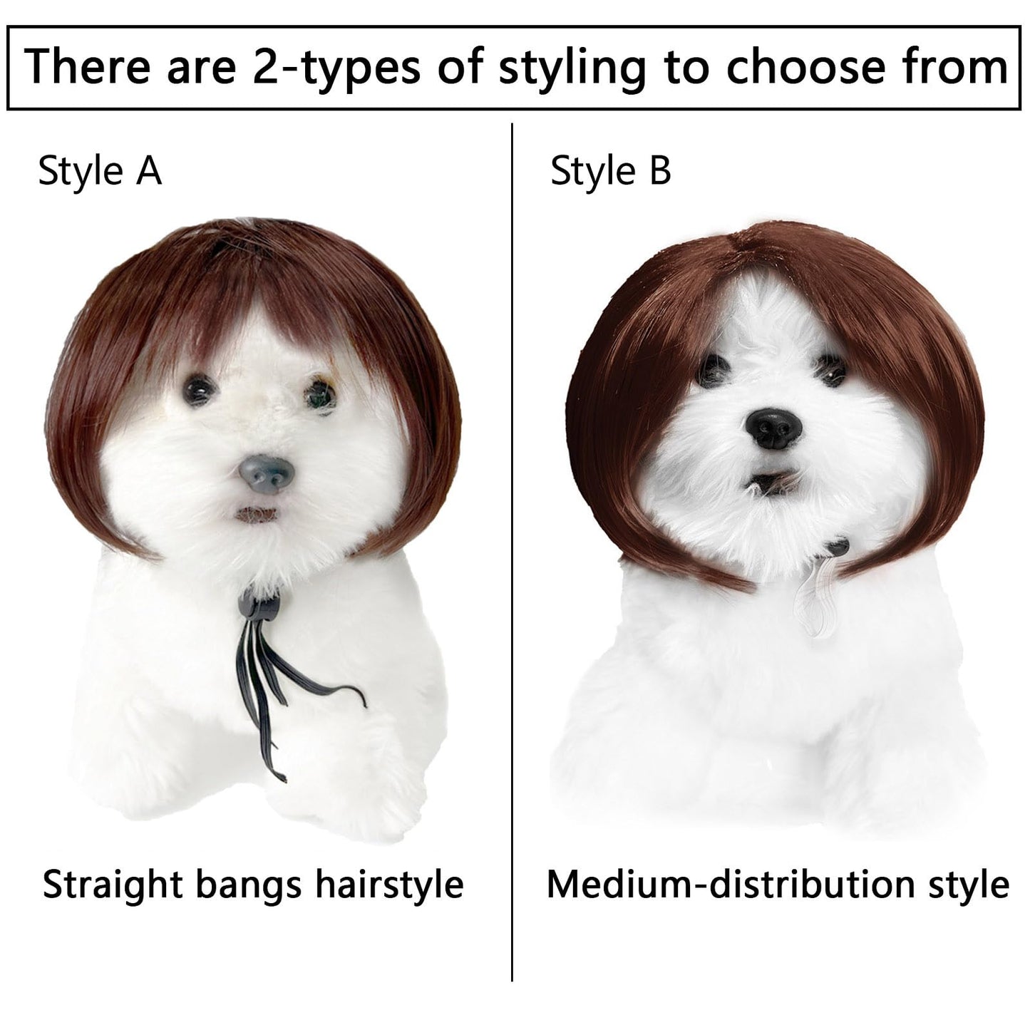 Dog Cat Cosplay Wig Halloween Dog Costume Funny Pet Wigs for Dogs