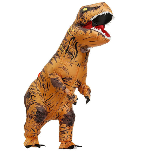 Indimization Inflatable Dinosaur Costume Adult Blow up T-rex Costumes Inflatable Dino Suit Halloween Costumes Party Fancy Dress for Adult