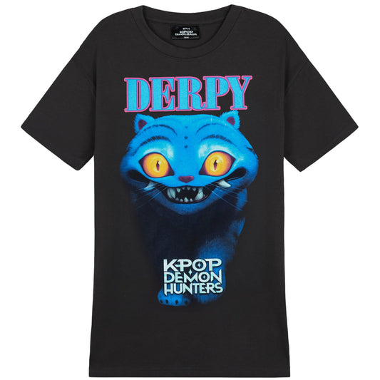 Official Derpy Tiger T-Shirt for Girls Teens - Soft Cotton Crew