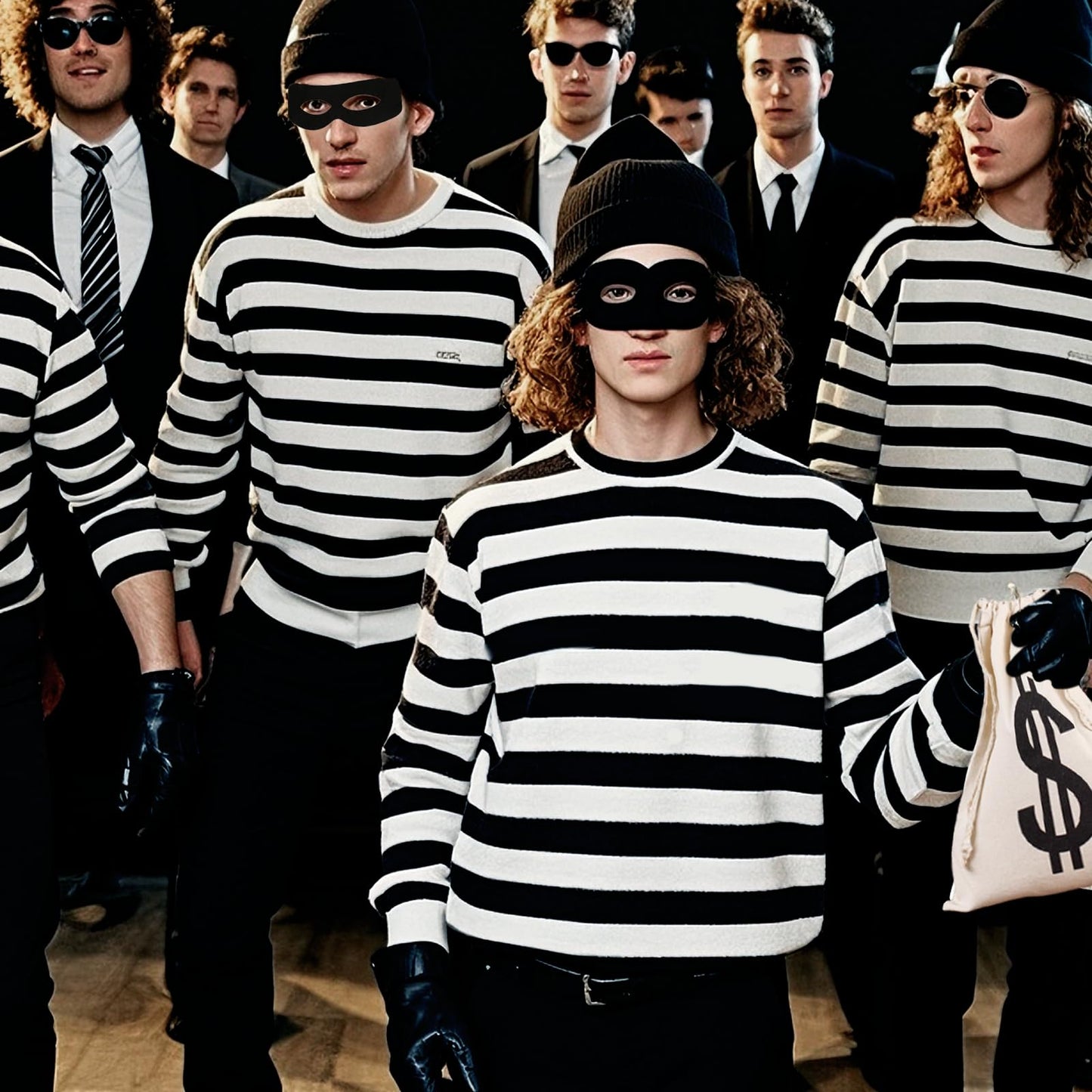 Adults Burglar Costume - Robber Fancy Dress Costume Set - Adult (image 7)