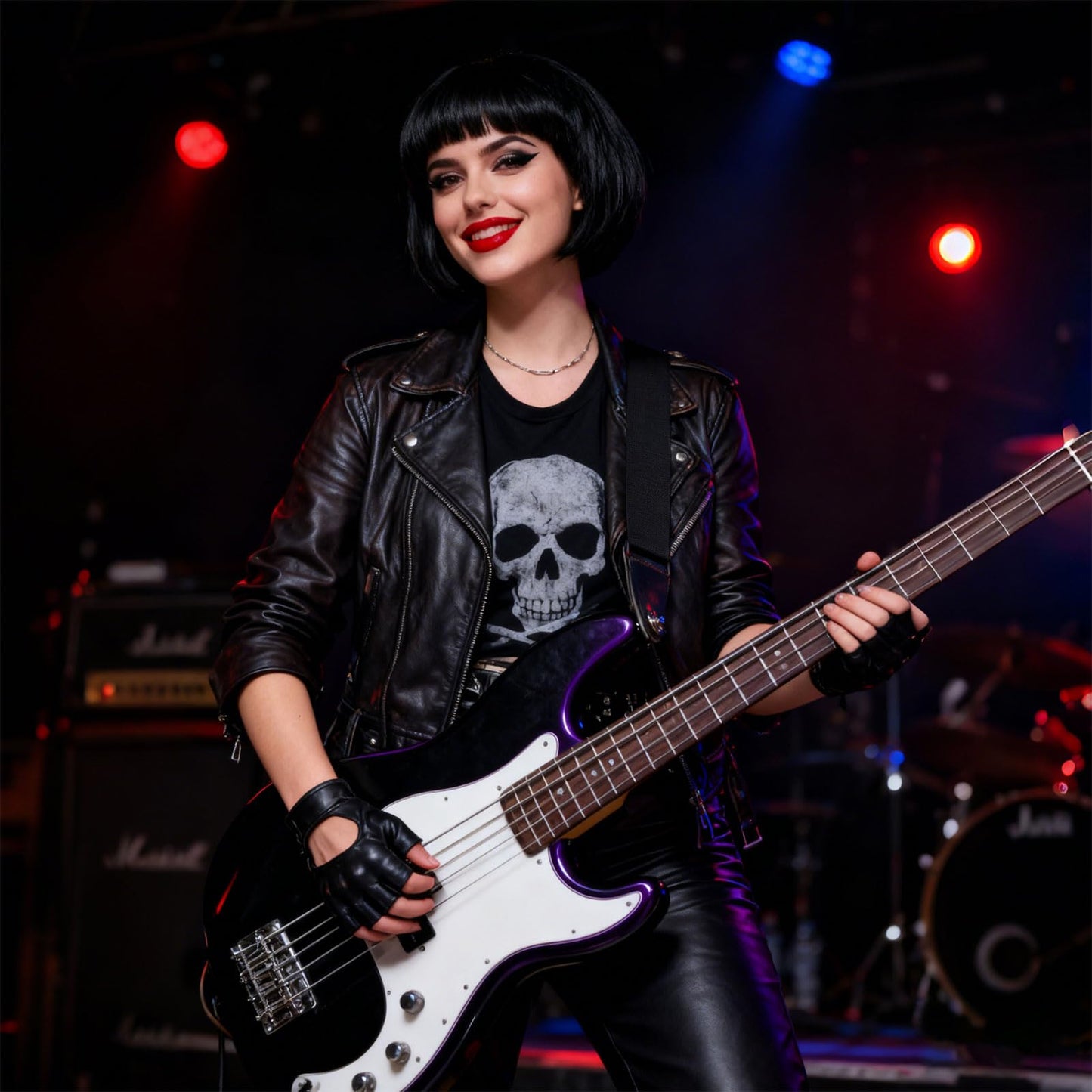 Welsh TV Character Costume - Black Short Bob with Fringe - Welsh (image 7)
