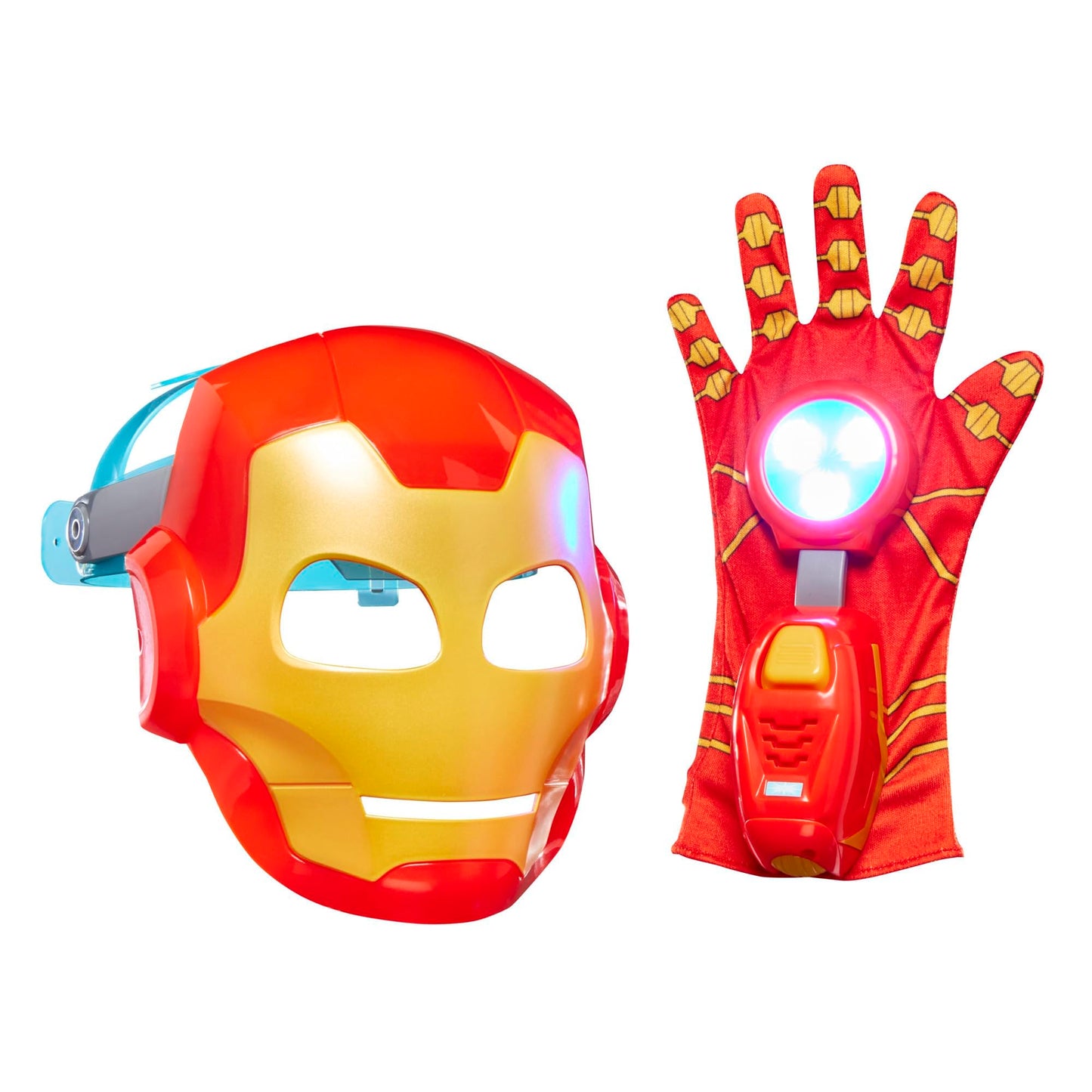 Marvel Iron Man and His Awesome Friends High-Tech Hero Role-play Set, Iron Man Mask and Electronic Glove, Super Hero Toys for Children, Ages 3+