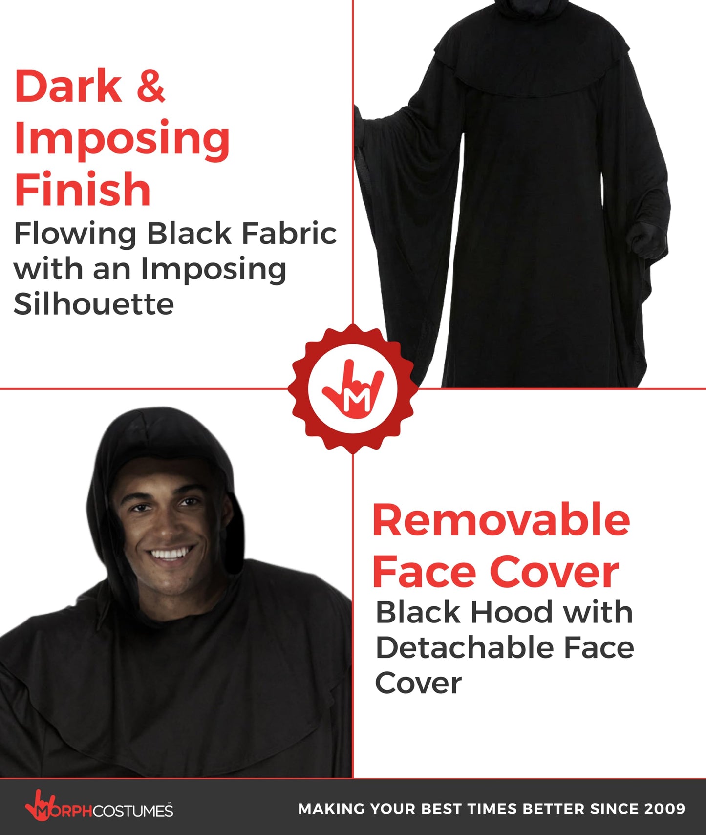 Grim Reaper Costume Adult - Grim Reaper Mens Costume - Mens (image 3)
