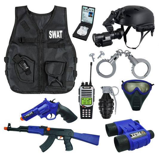 Kids Police Officer Pretend Set Uniform Outfit Role-playing Toys