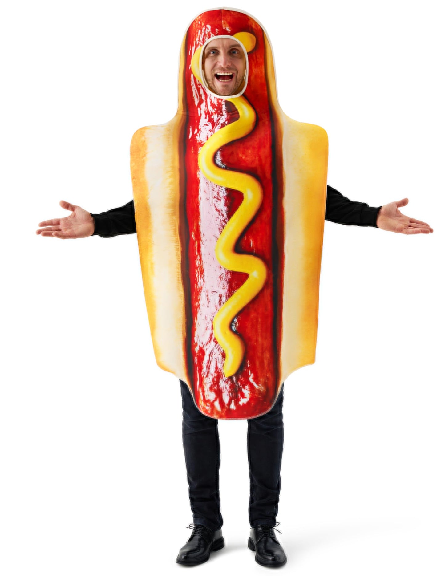 Spooktacular Creations Couple HotDog Costume Adult Digital Printing Food Costume Outfit for Halloween Dress Up Party-S-M