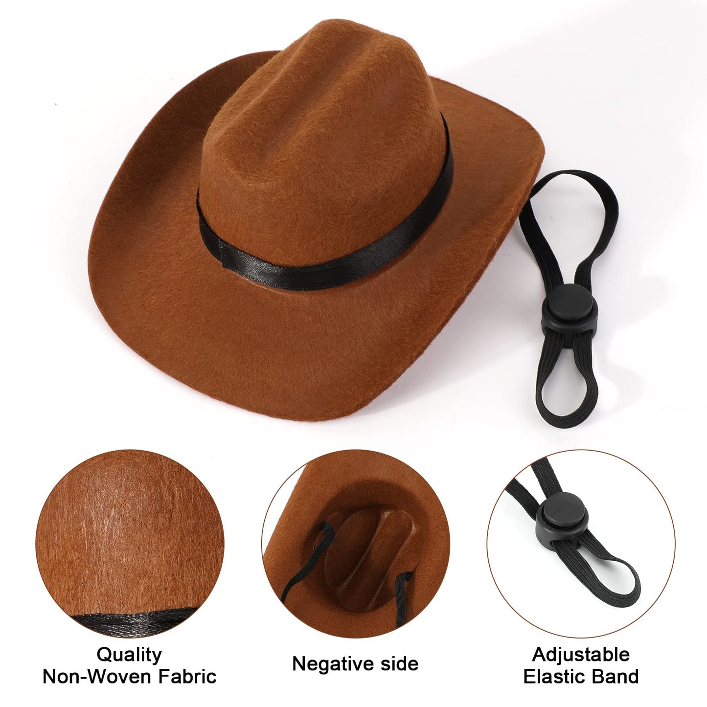 Dogs Cats Cowboy Costume Hats and Bandanas Scarf - Cowboy Caps