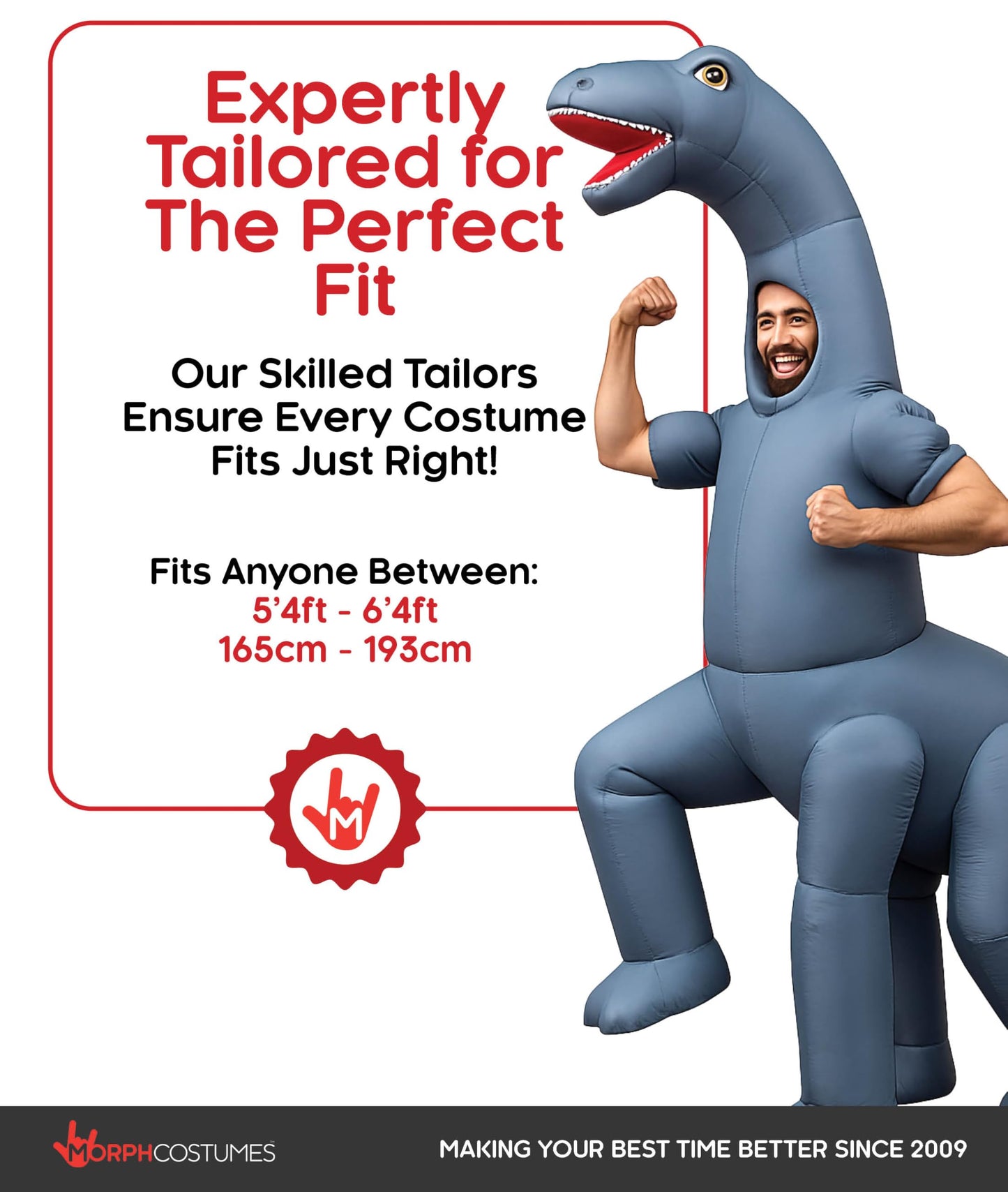 Morph Diplodocus Costume for Adults, Inflatable Dinosaur Costume, Inflatable Costumes for Adults, Blow Up Costumes for Adult