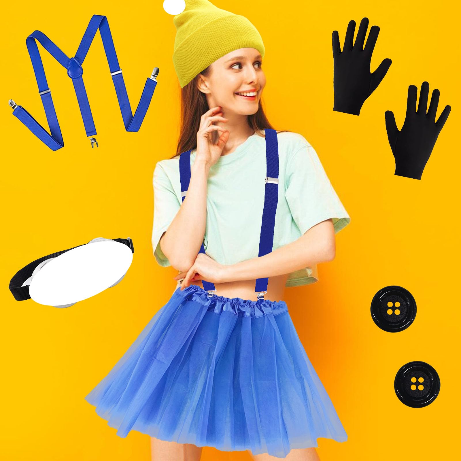 6-Piece Yellow Cosplay Costume Set for Women - Including Yellow (image 6)