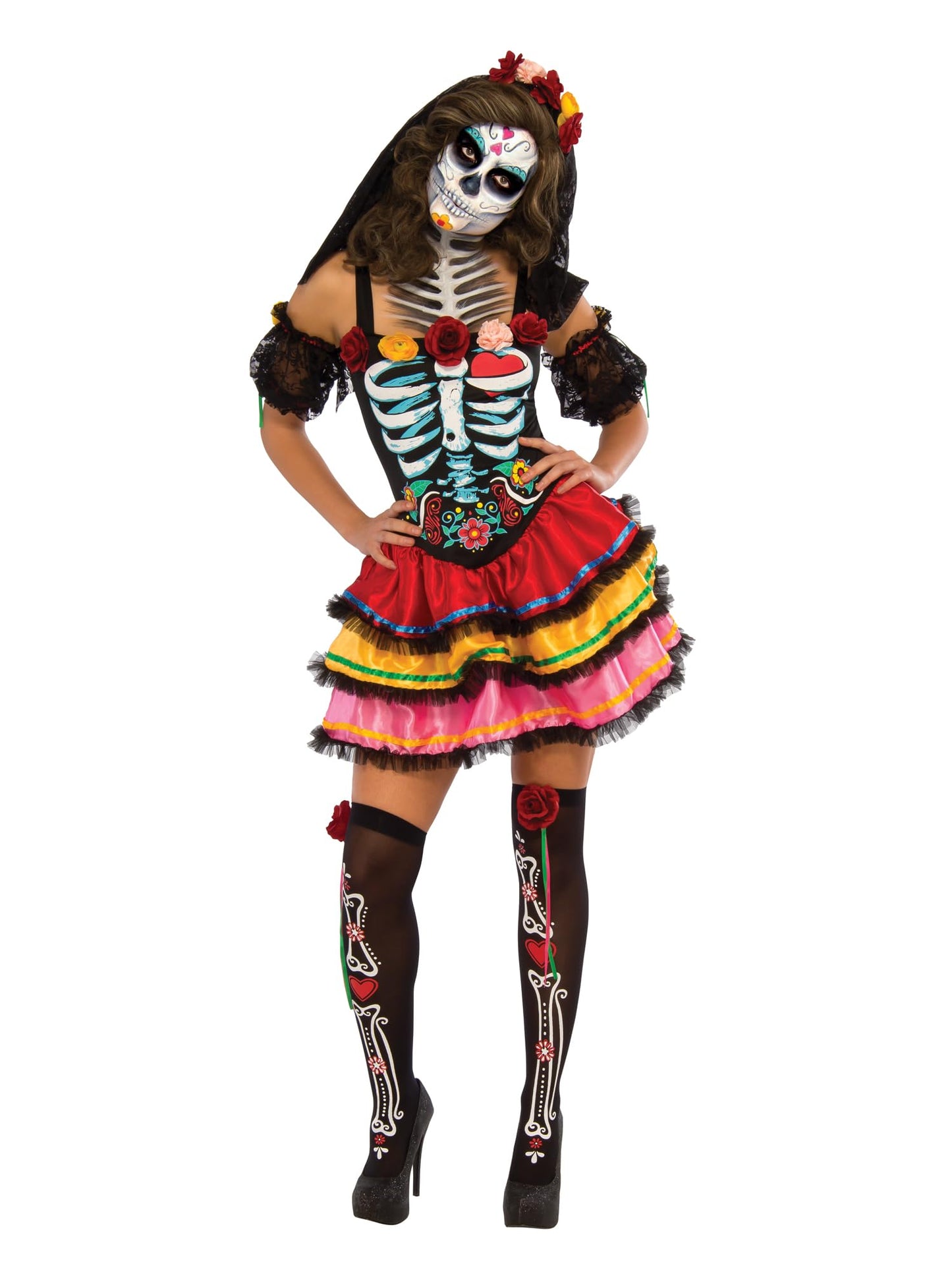 Official Ladies Day of the Dead Senorita Ladies Costume - Adult (image 2)
