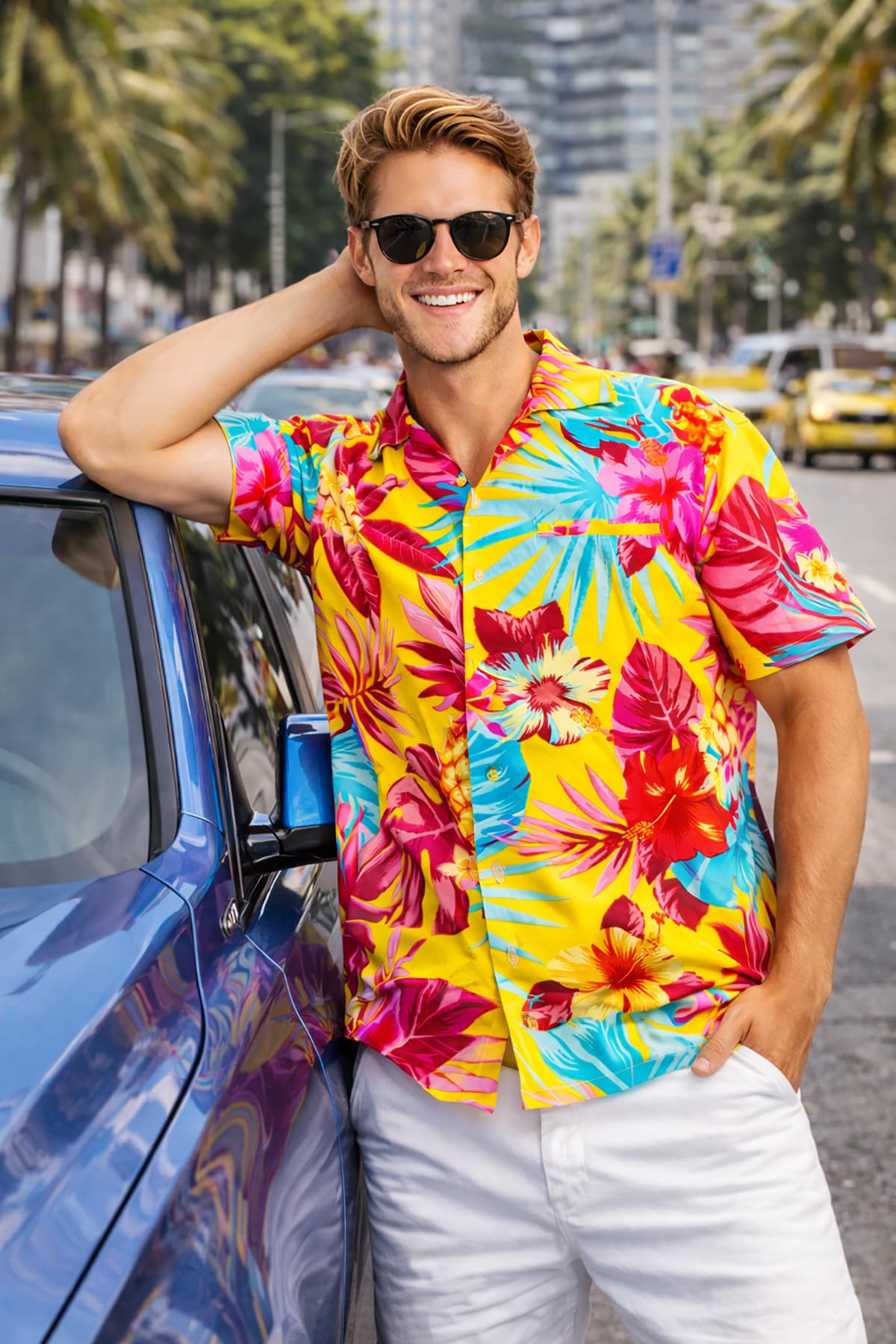 Hawaiian Shirts for Men - Hawaiian Shirt with Pineapple Print