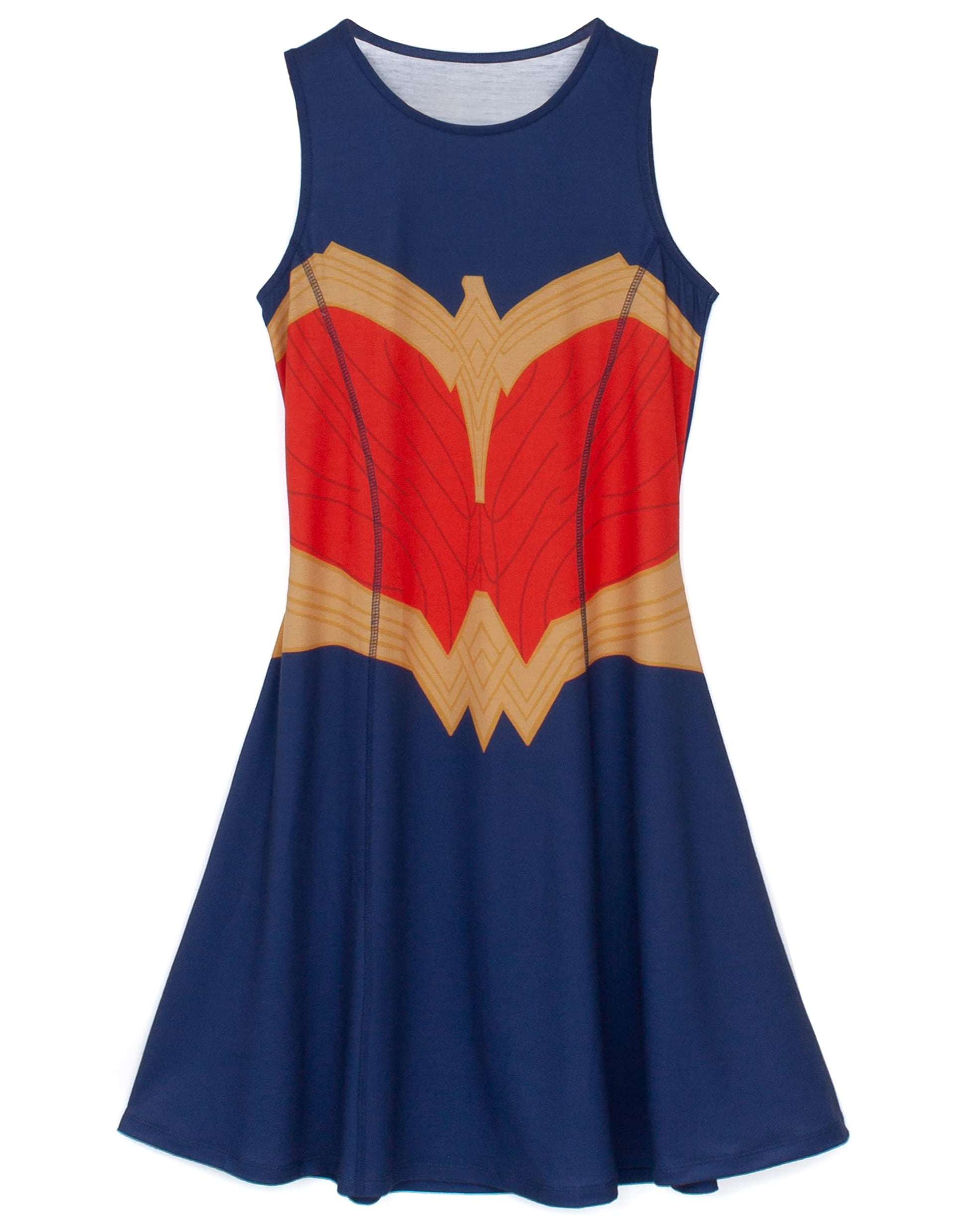 Wonder Woman Dress for Women Cosplay Dress Red or Blue Options (image 2)