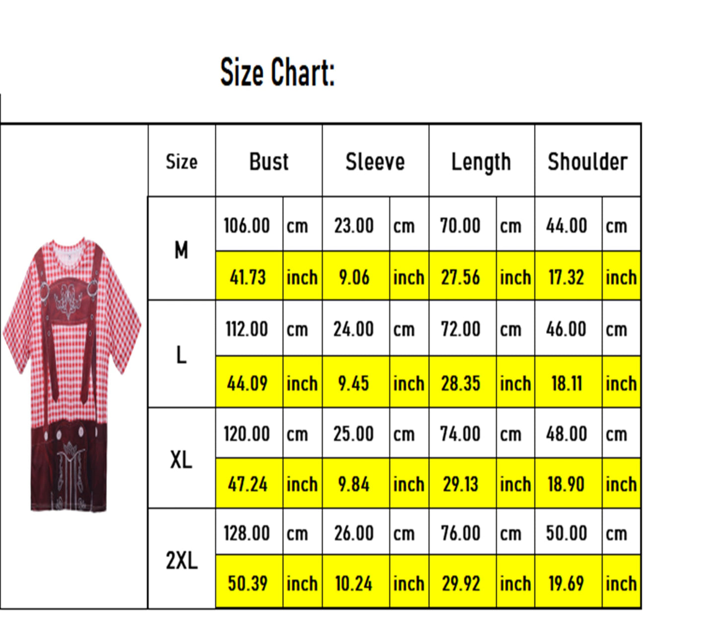 LIKPOJA Men's Bavarian Oktoberfest Costume Shirts German Beer Short Sleeve T-Shirts for Adult(Red A,M)
