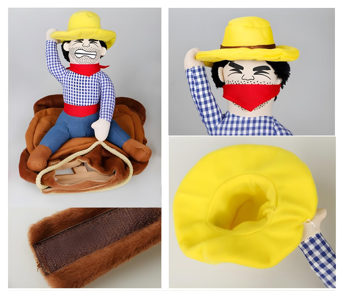 Dog Costumes Pet Costume Pet Halloween Suit Cowboy Rider Style Dogs