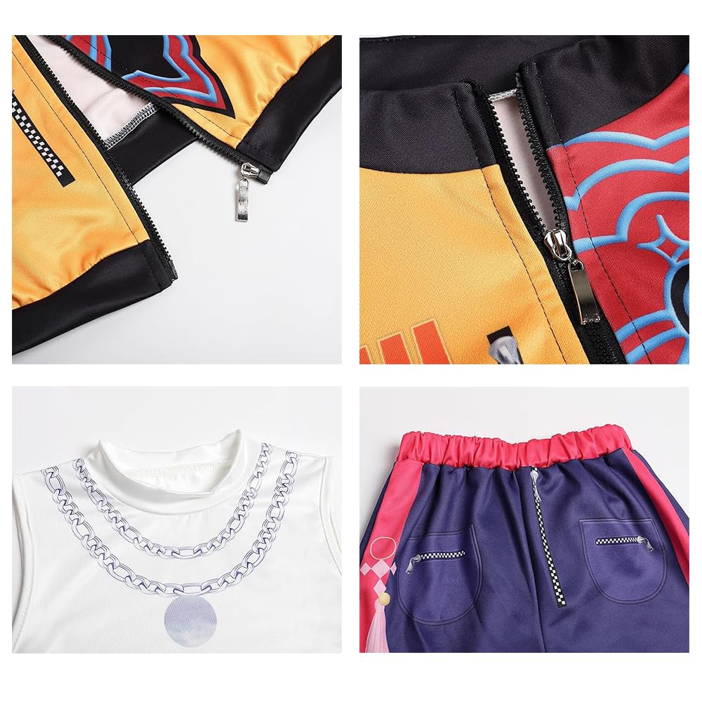 Girls Halloween Costume Black and Yellow Polyester Top and Pants