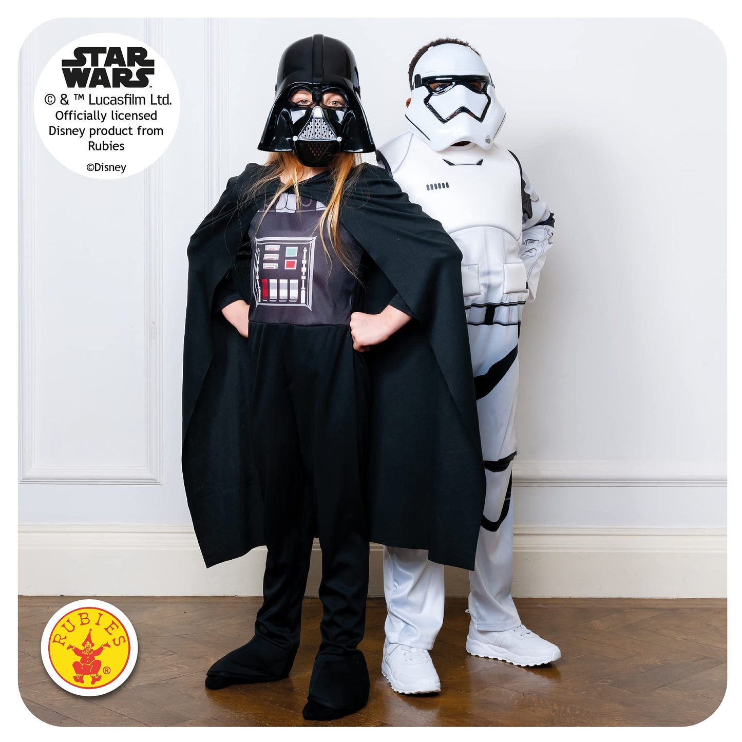 Rubies Official Disney Star Wars Darth Vader Classic Child Costume, Kids Fancy Dress, 7-8 Years Halloween