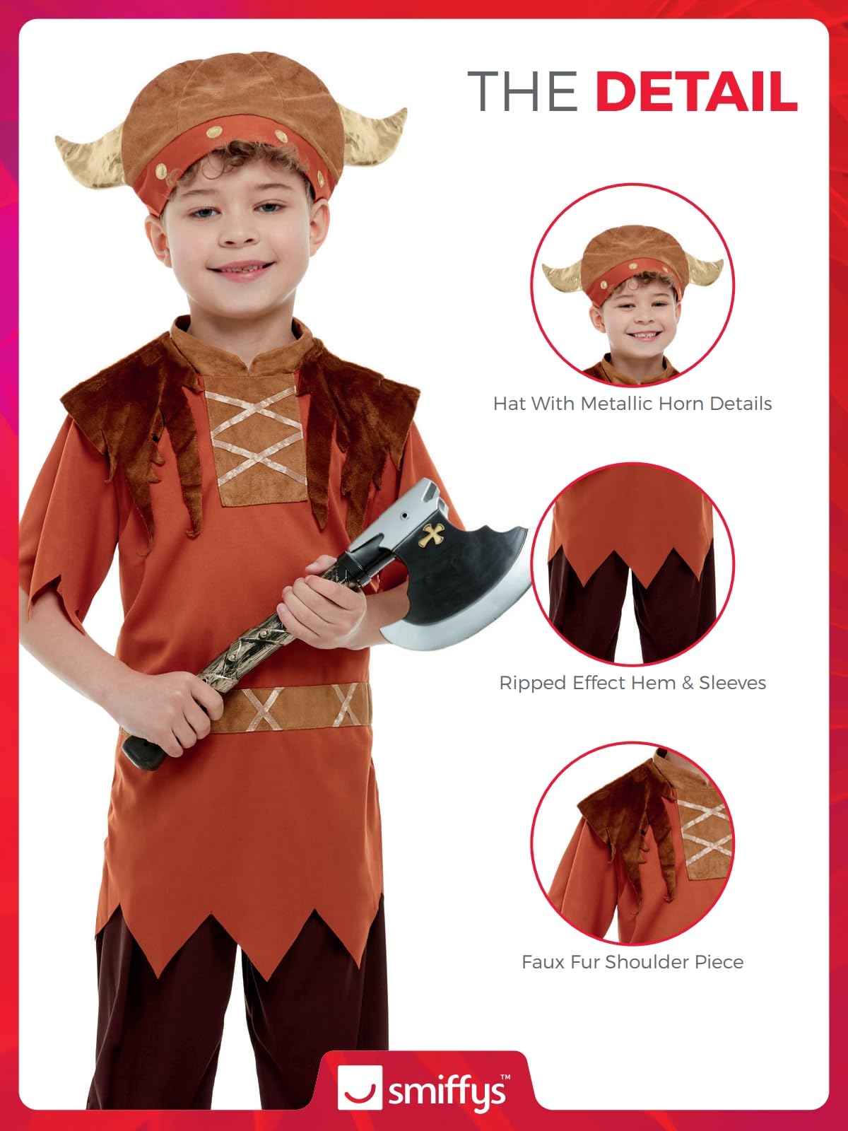 Smiffys Viking Costume,Teen Boy - Age 12 years +