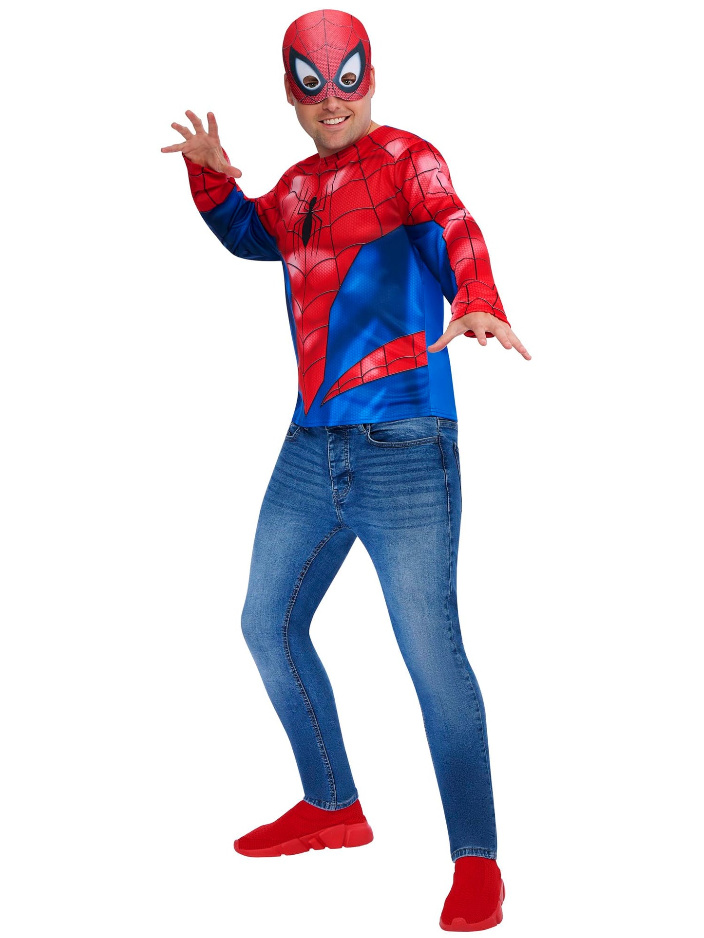 Rubies Official Spider-Man Top, Adult Fancy Dress, Size M-L