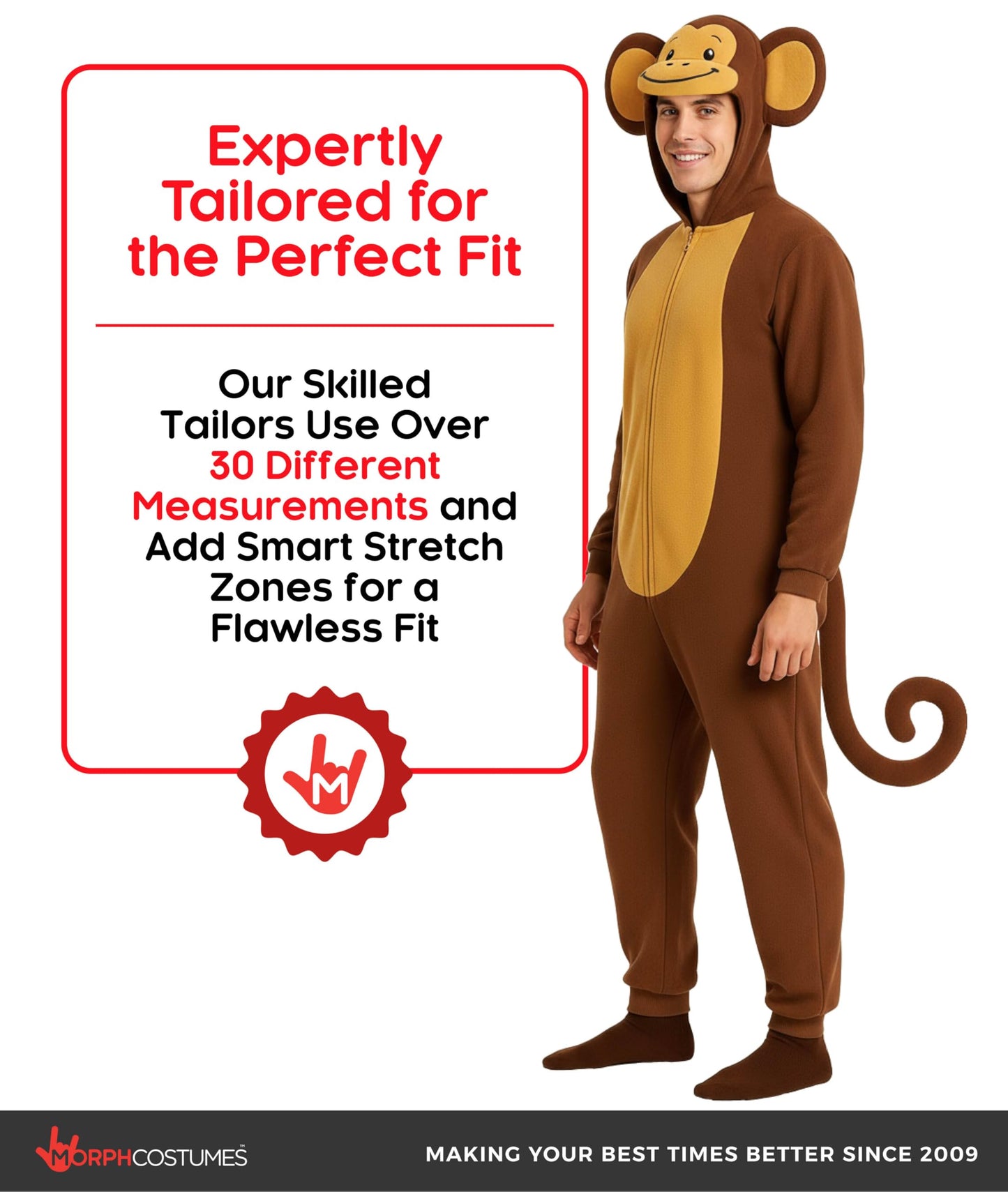Monkey Costume Adult - Monkey Jumpsuit Adults - Animal Jumpsuit