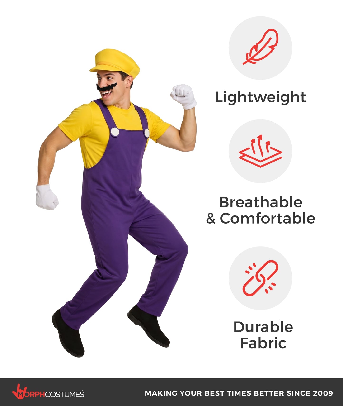 Plumber Brother Yellow Mens - Mens Plumber Costume - Halloween