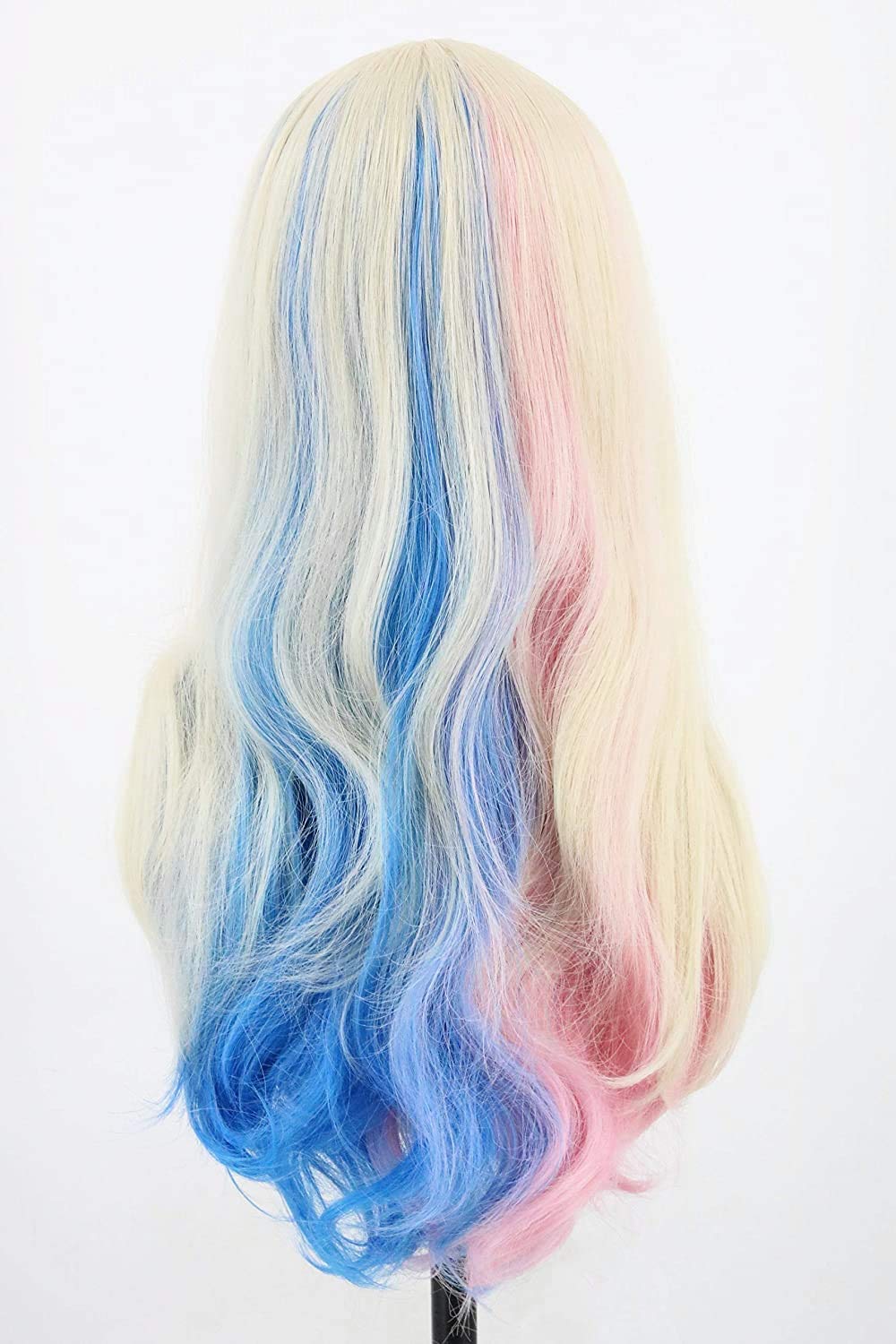 Topcosplay Women's Wig Long Curly Wig Blonde Mixed Blue Pink Wig for Halloween Cosplay Costume Fancy Dress Party