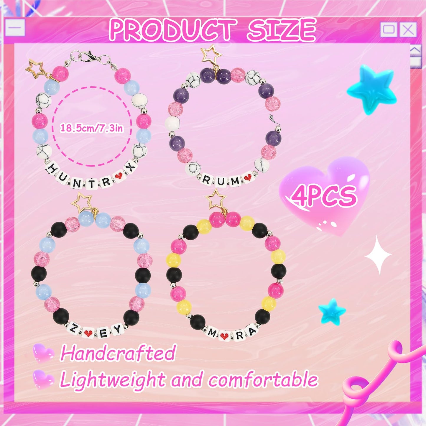 Korea Pop Bracelets Merch - Korea Pop Gifts for Girls - Demon