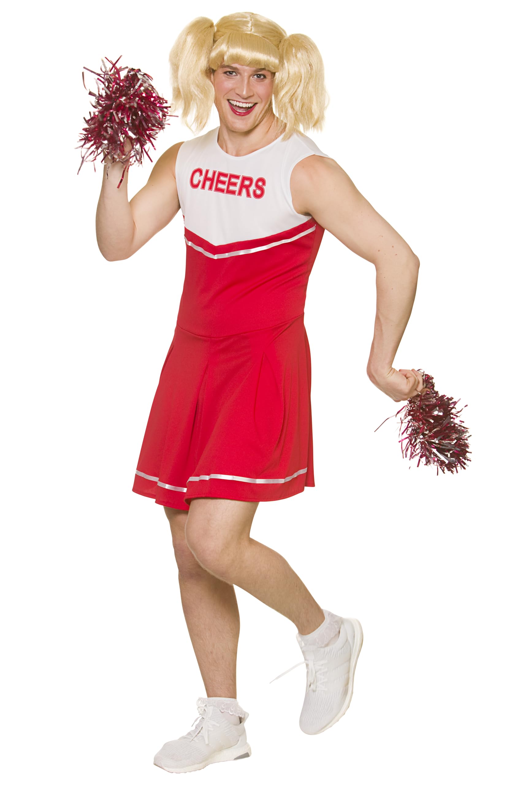 Mens Cheerleader Fancy Dress Costume - Funny Stag Night Outfit