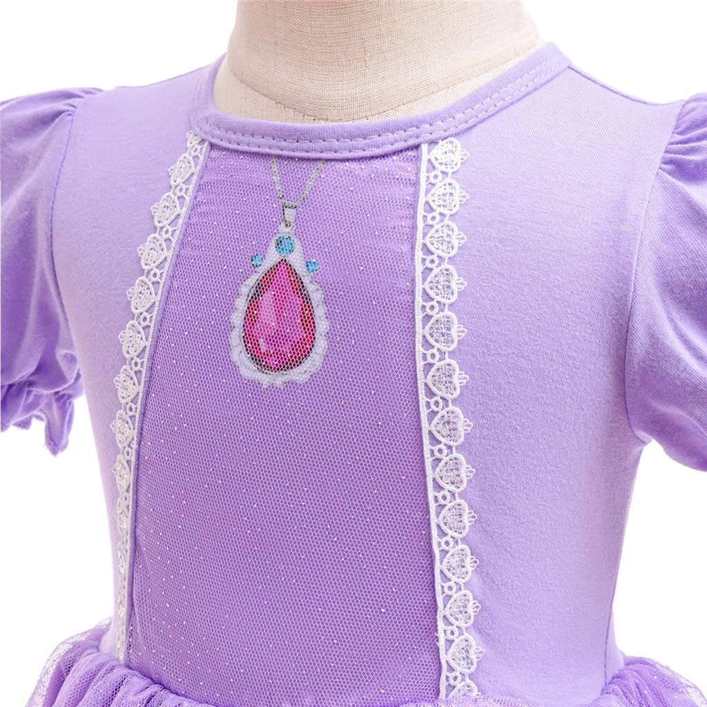 Lito Angels Baby Girls Princess Royal Princess the First Fancy Dress Up Costume Infant Onesie Bodysuit Romper Birthday Outfit with Headband Age 12-18 Months