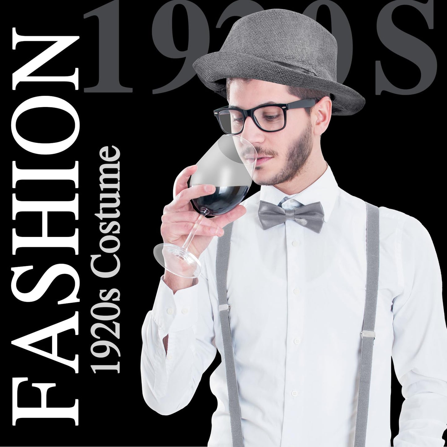 1920s Men Costume Accessories Set Roaring Retro Gangster Costume