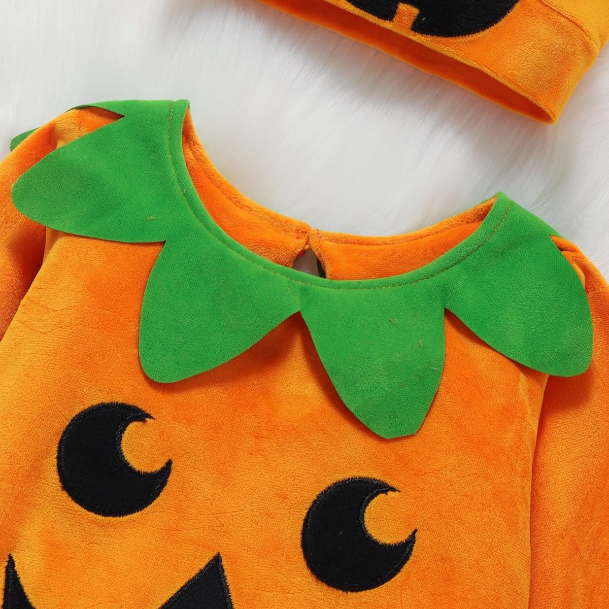 Beipegin Baby Halloween Costume Pumpkin Costume Kids Newborn Outfit Jumpsuit Pumpkin Romper with Hat Shoes for Baby Girls Boys Infant Clothes Set