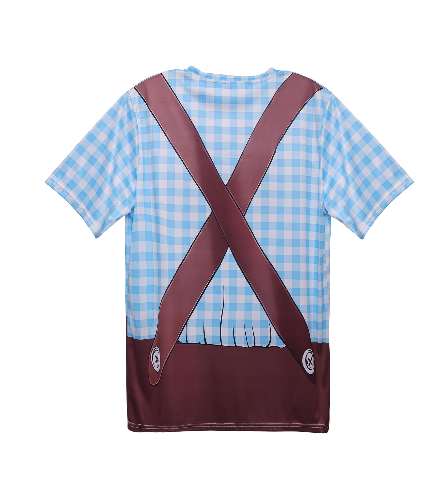 LIKPOJA Men's Bavarian Oktoberfest Costume Shirts German Beer Short Sleeve T-Shirts for Adult(Blue A,XL)