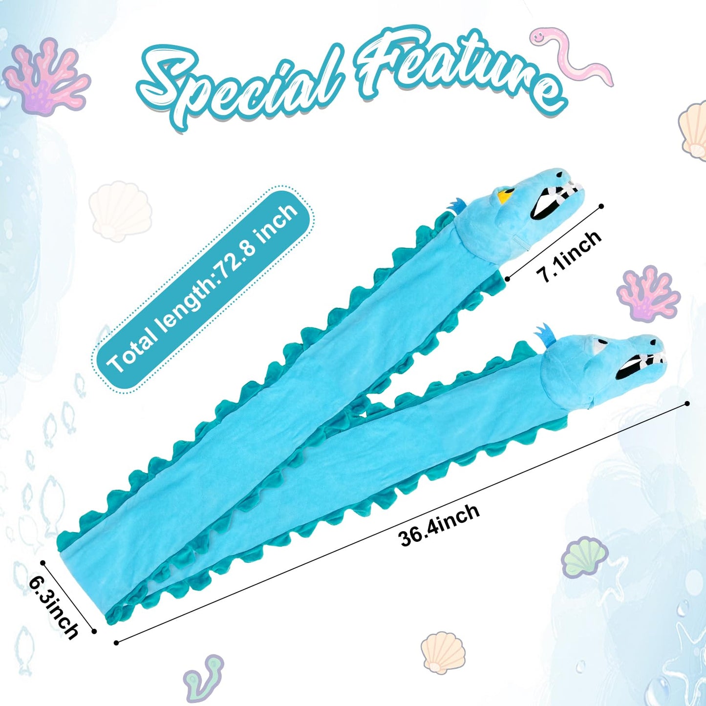 Halloween Eel Scarf Costume Women Accessories Long Witch Scarf Sea