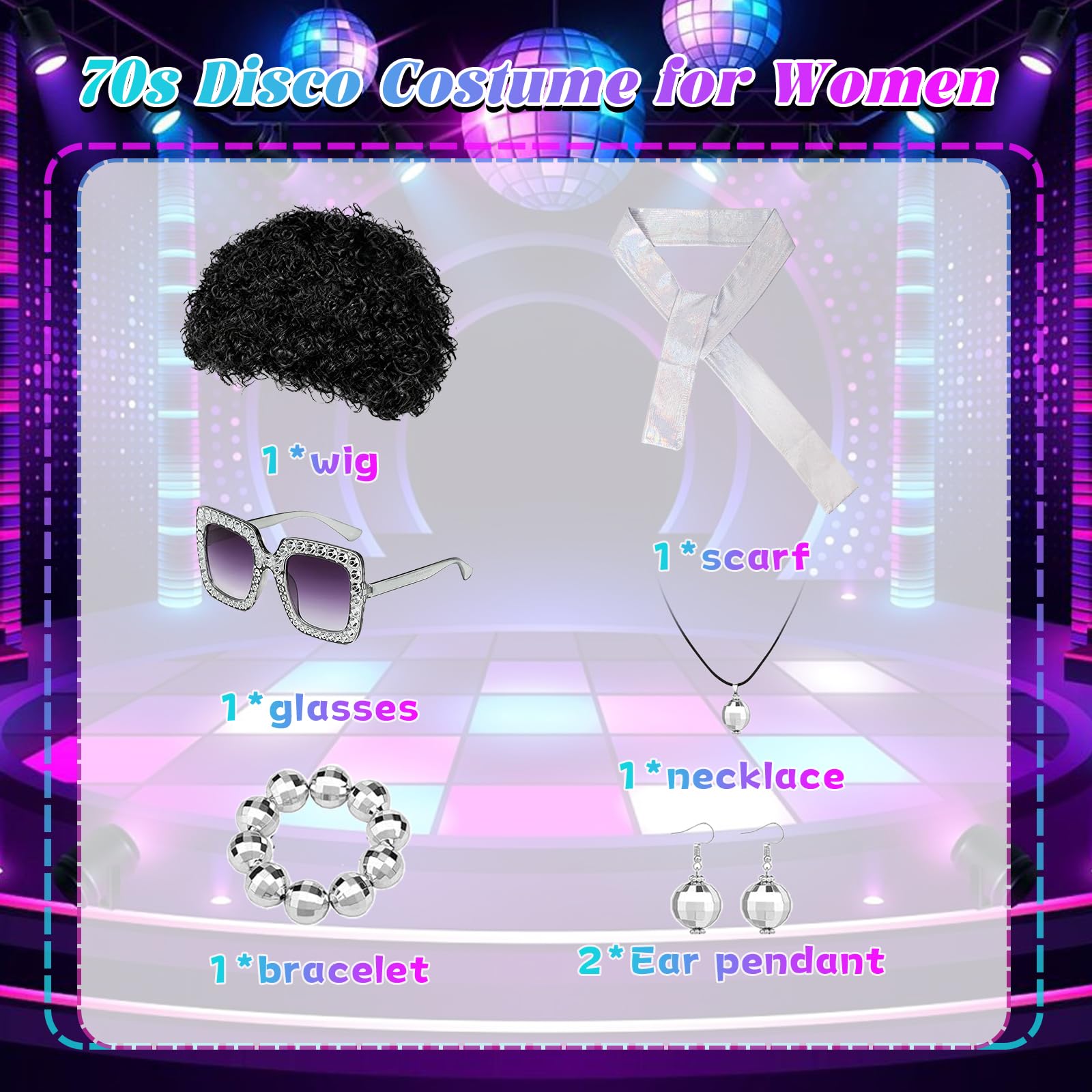 70s Fancy Disco Outfits Women - 70s Shiny Disco Costume Set (image 3)