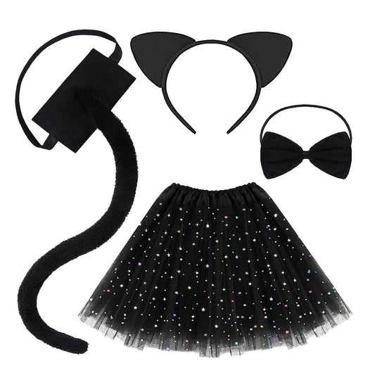 Cat Costume - Cute Cat Cosplay Kitten Ears Cat Tail Bow Tie