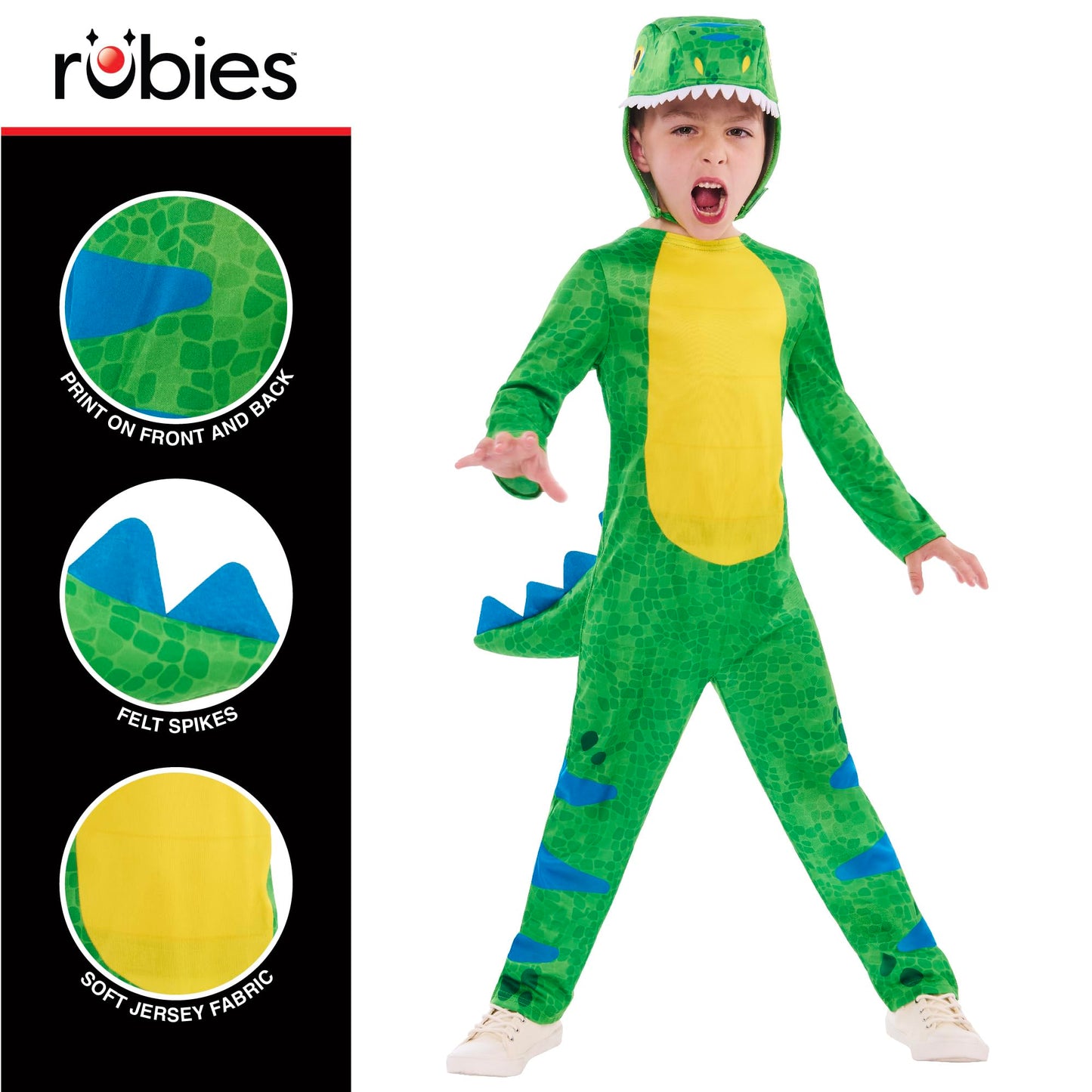Rubies Official Friendly Dinosaur Costume, Childrens Fancy Dress, Size Age 5-6 Halloween