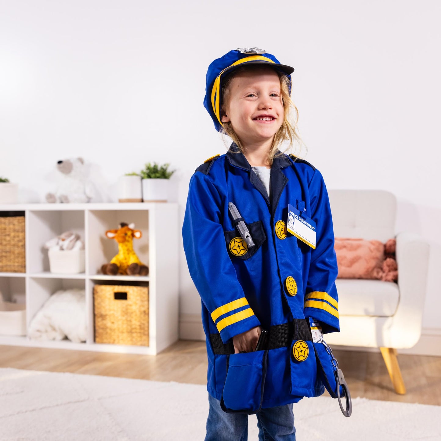 Melissa & Doug Police Officer Role Play Costume Dress-Up Set (8 pcs)