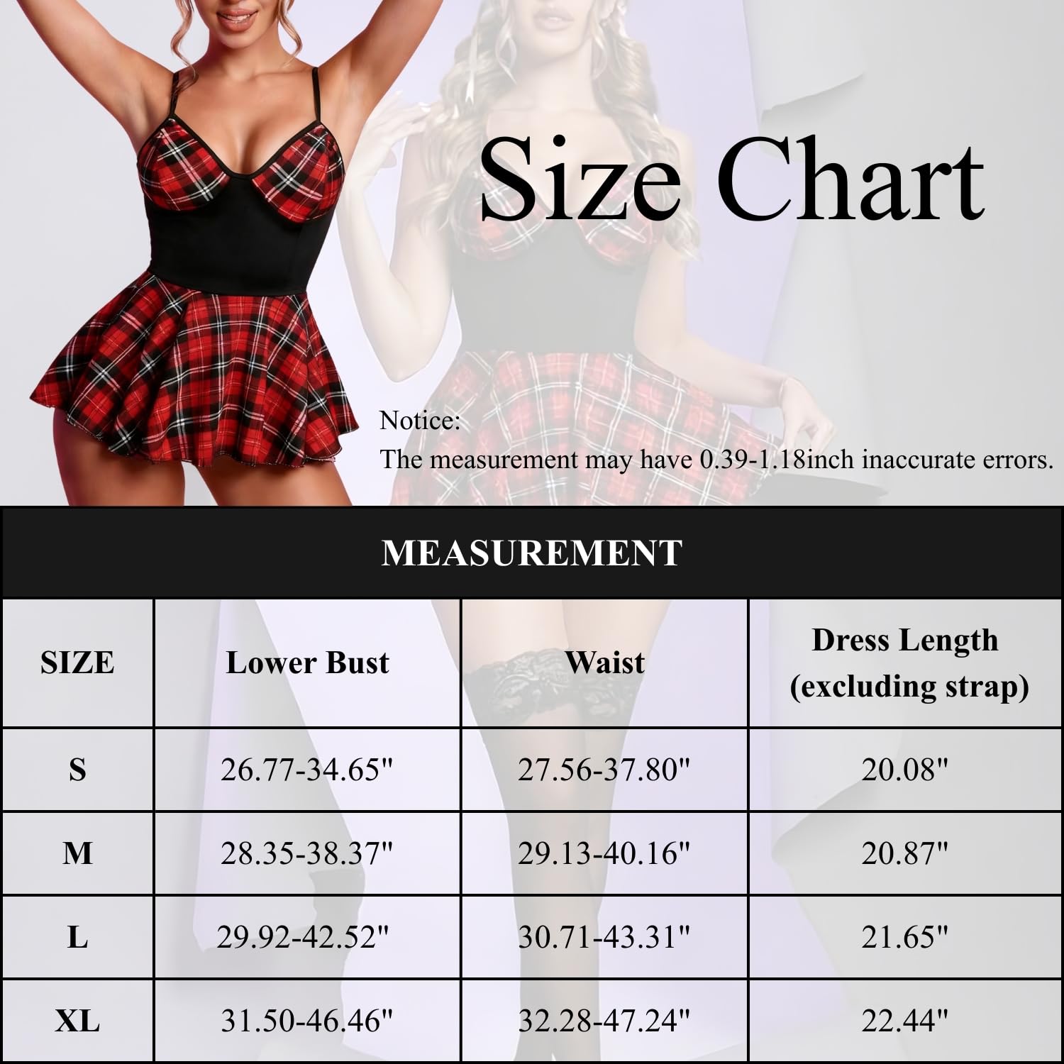 Sexy Lingerie Sets for Women Schoolgirl Babydoll Outfit (image 6)